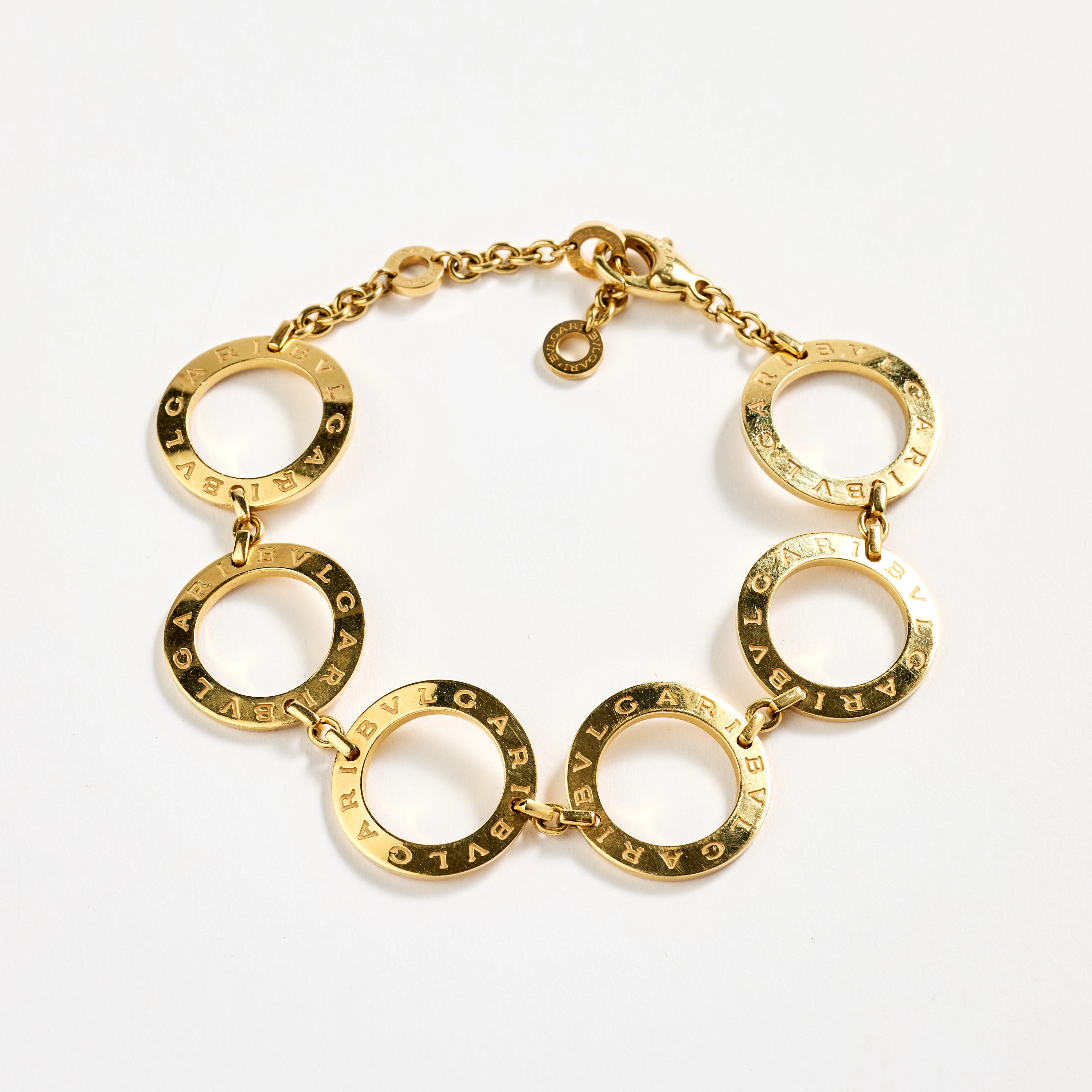 BULGARI. Armband, "BVLGARI BVLGARI", 18K guld, Italien.