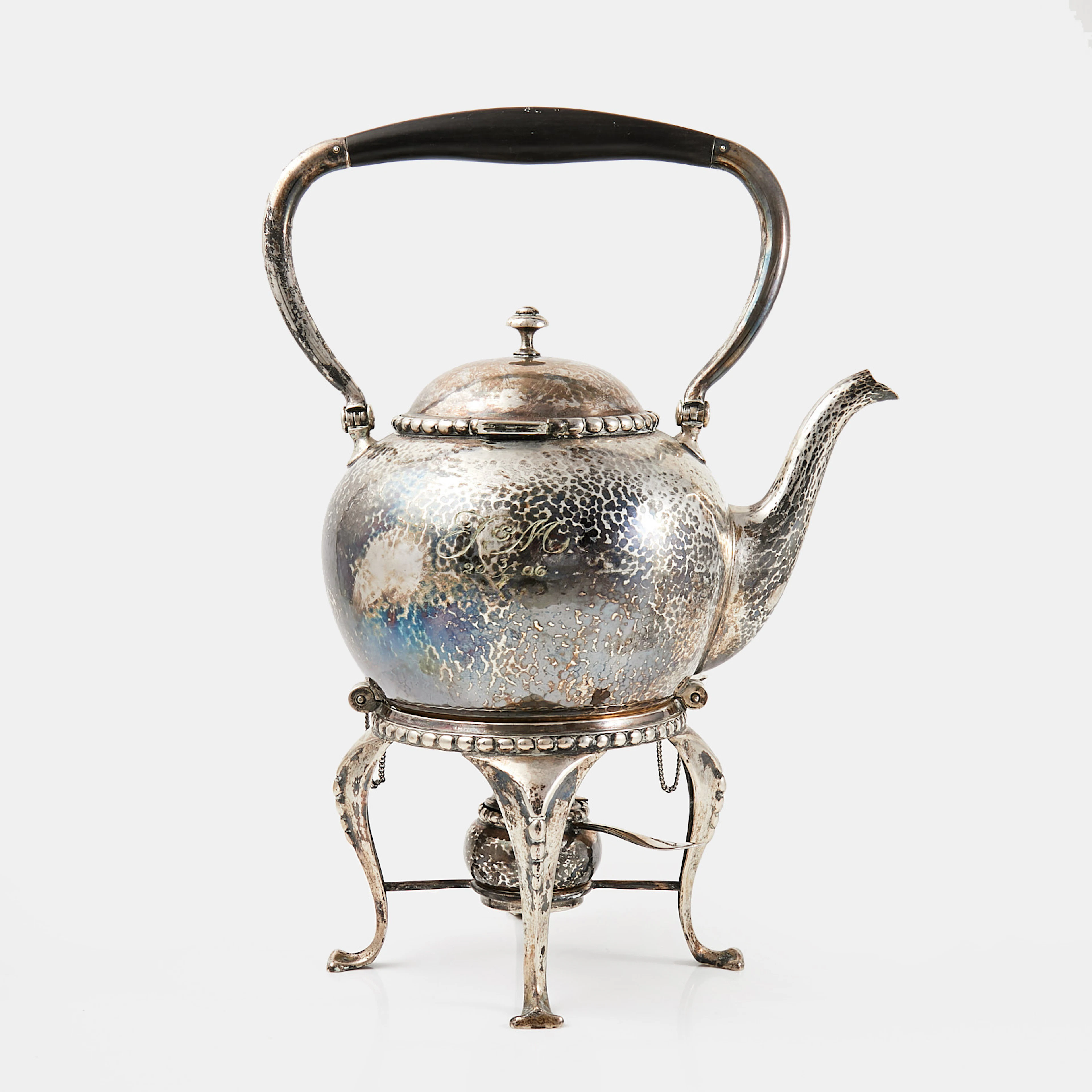 SAMOVAR, silver, hamrad dekor, Karl Anderson, Stockholm 1926.
