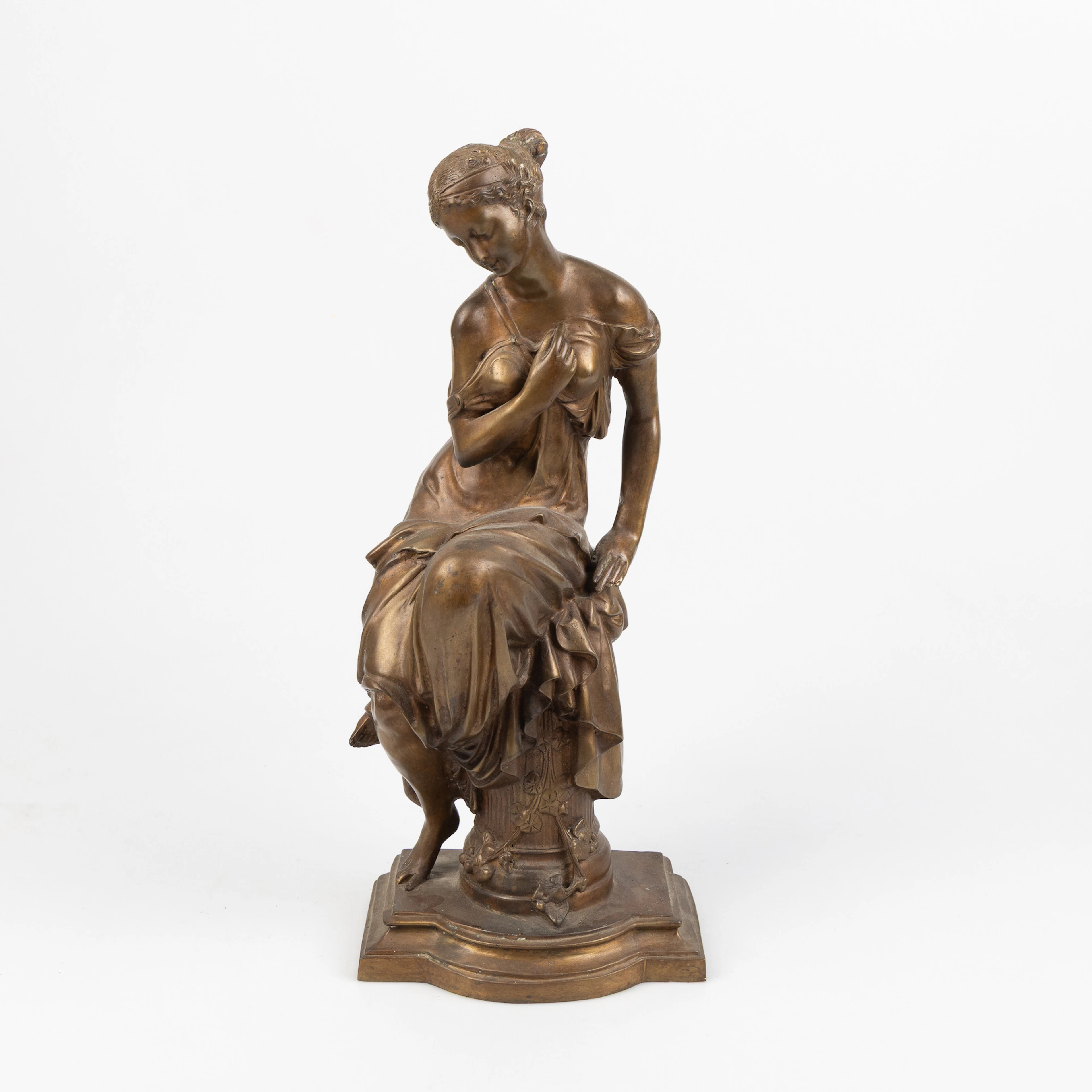 SKULPTUR, omkring år 1900, brons.