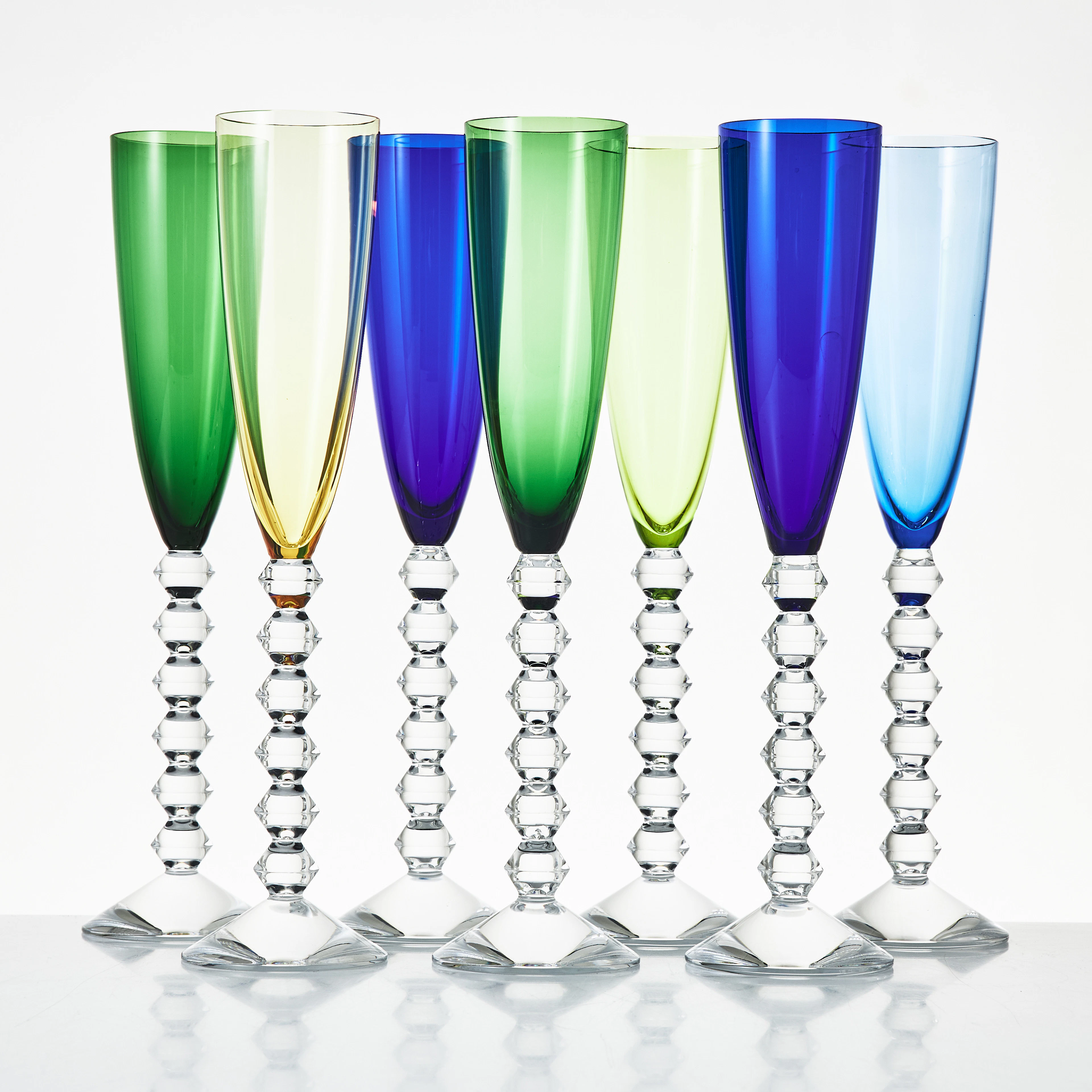 BACCARAT (etabl. 1764), "Vega Fortissimo", champagneglas, 7 st., glas