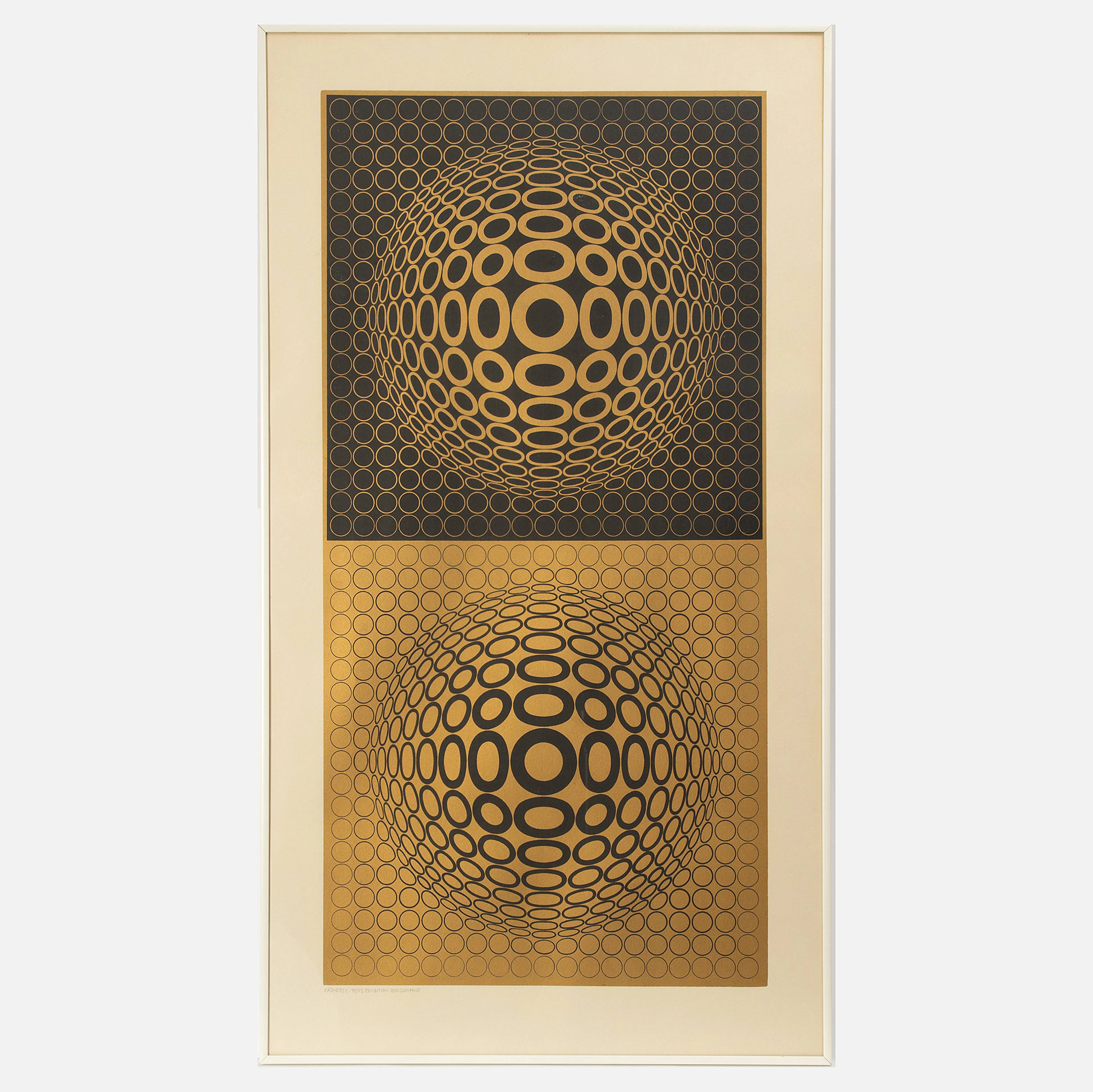 VICTOR VASARELY. "Meta VI", färgserigrafi, signerad, "Pécs Exhibition", 1976.