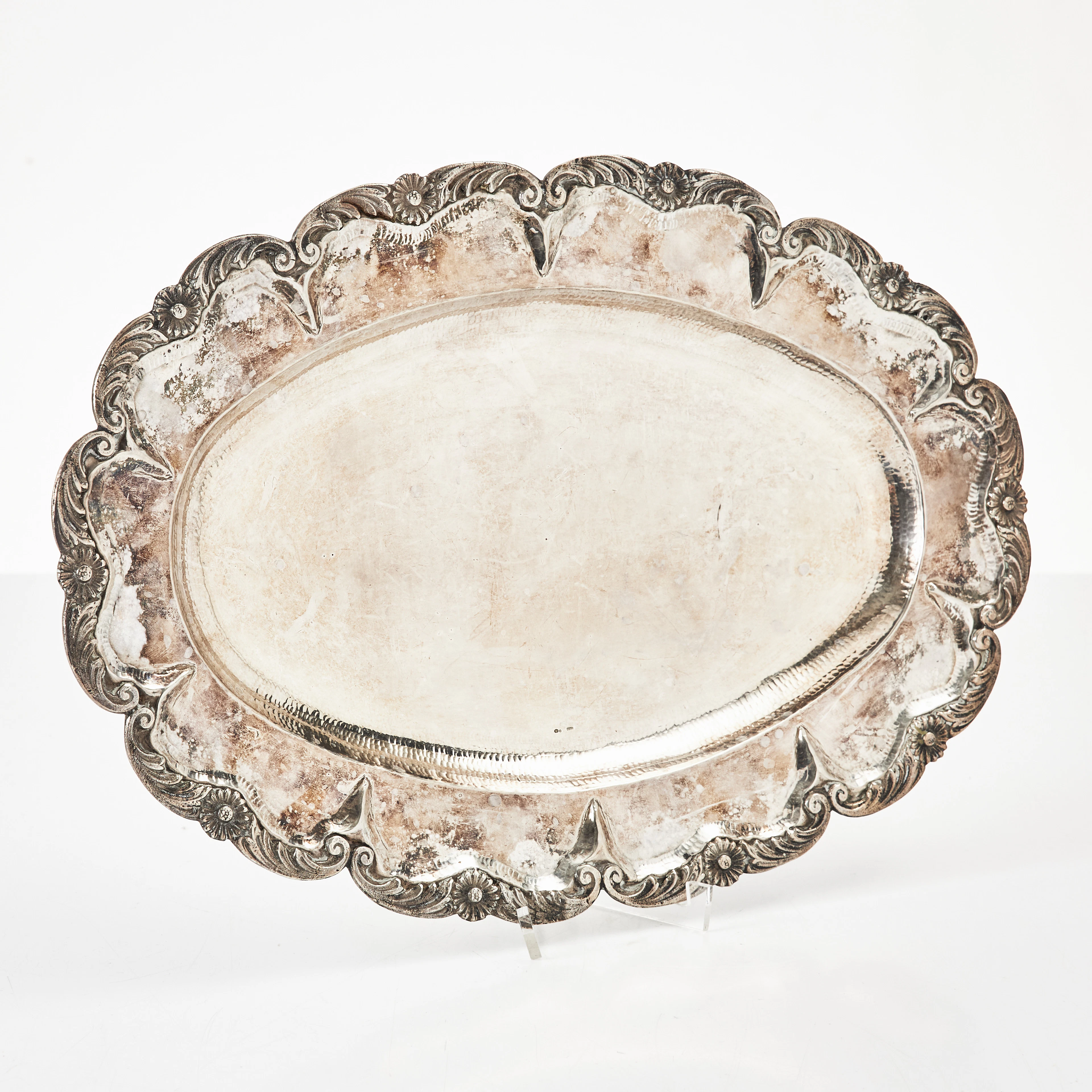 UPPLÄGGNINGSFAT, silver, bär svensk importstämpel, 1900-talets mitt