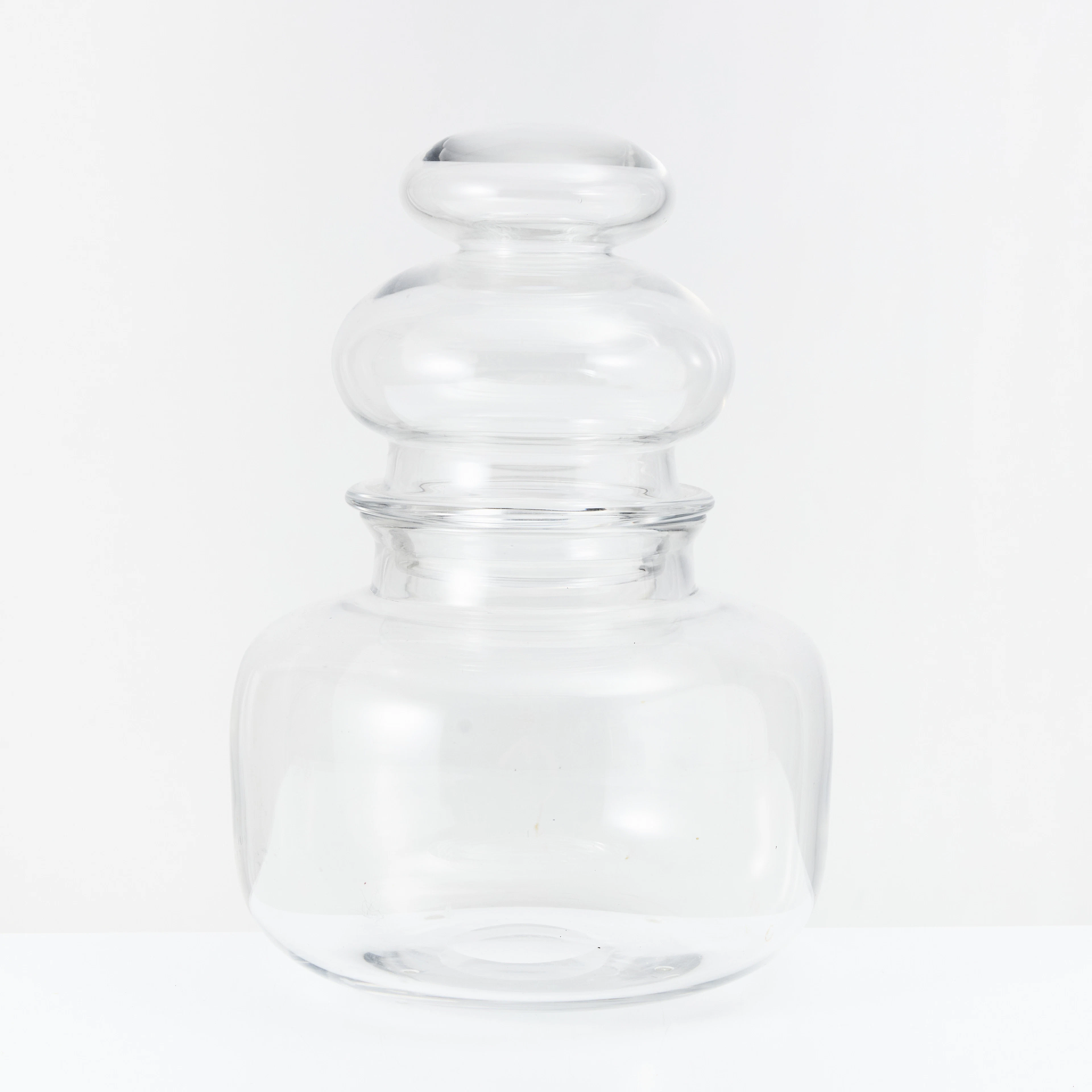 INGEBORG LUNDIN. Kärl med lock, glas, signerad, Orrefors Expo, D-319 67.