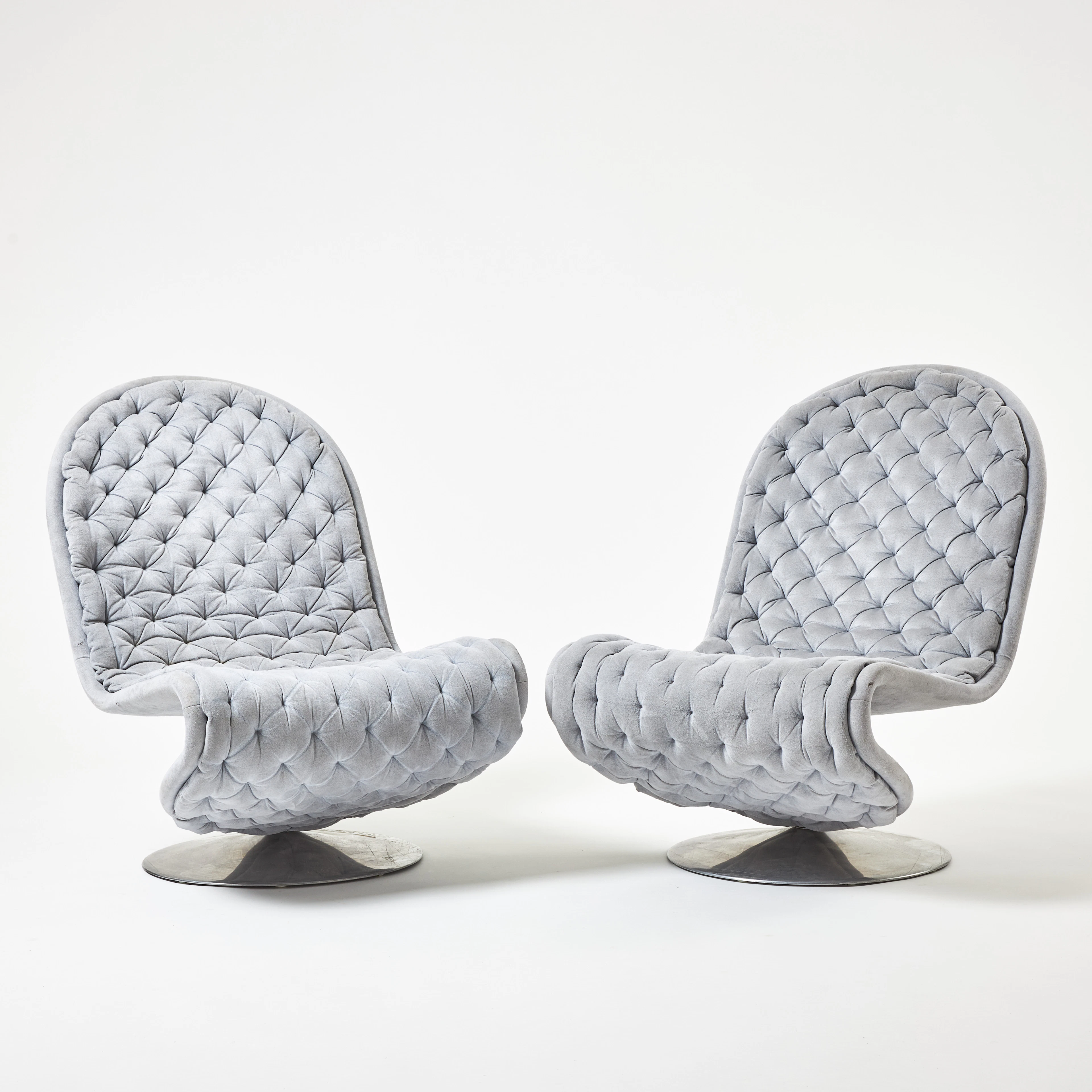 VERNER PANTON. Fåtöljer, ett par, Fritz Hansen, "System 1-2-3", modellen