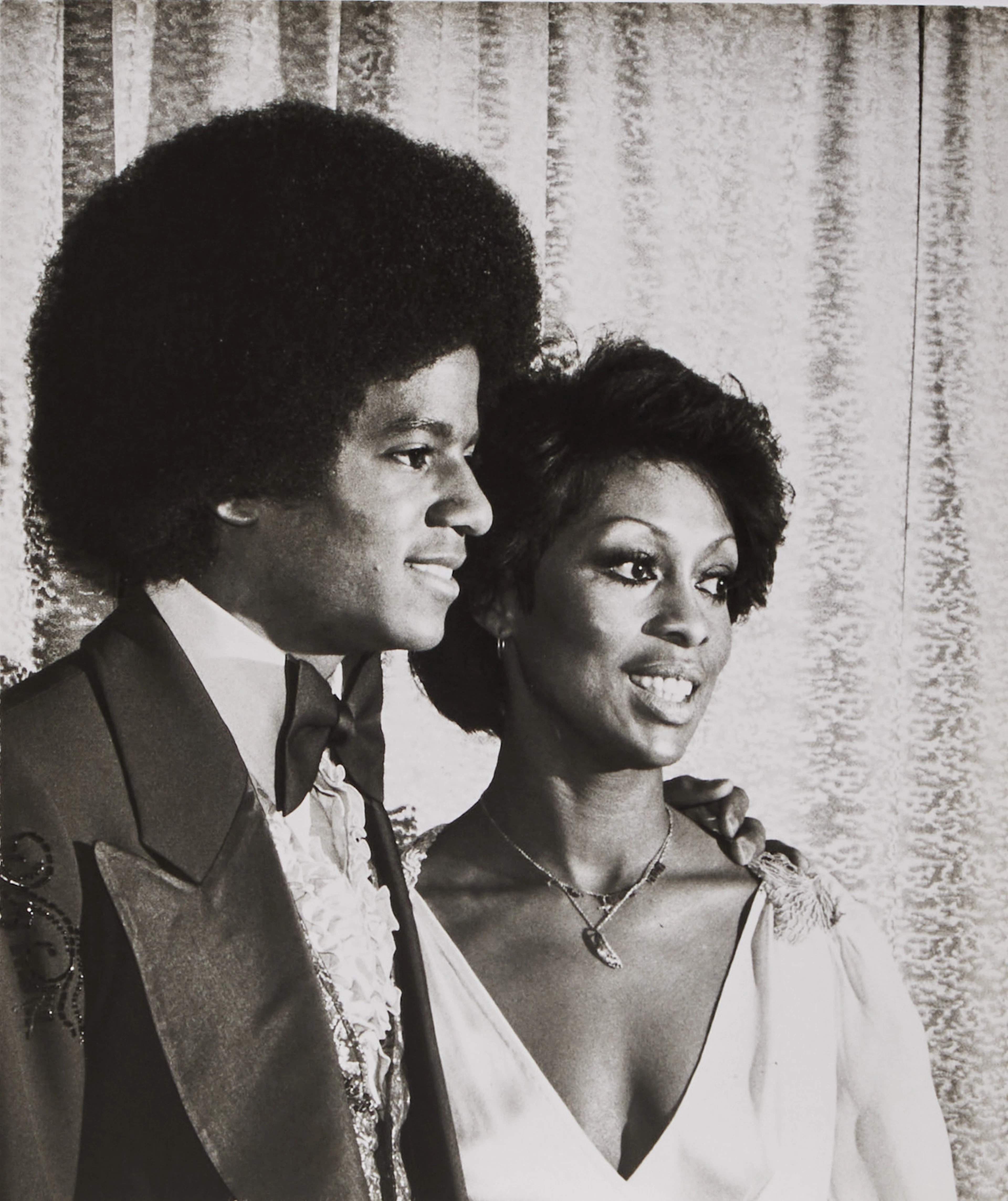 RON GALELLA. January 31, 1977: Micheal Jackson and Lola Falana.