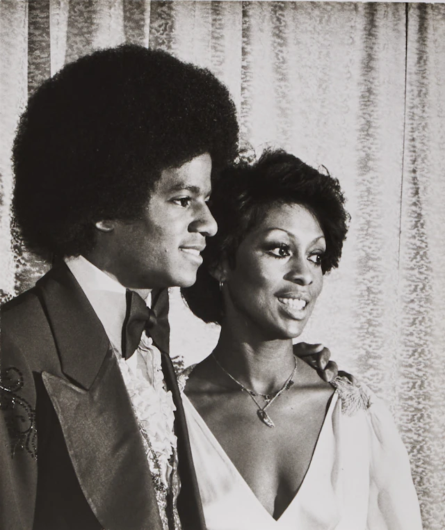 RON GALELLA. January 31, 1977: Micheal Jackson and Lola Falana.