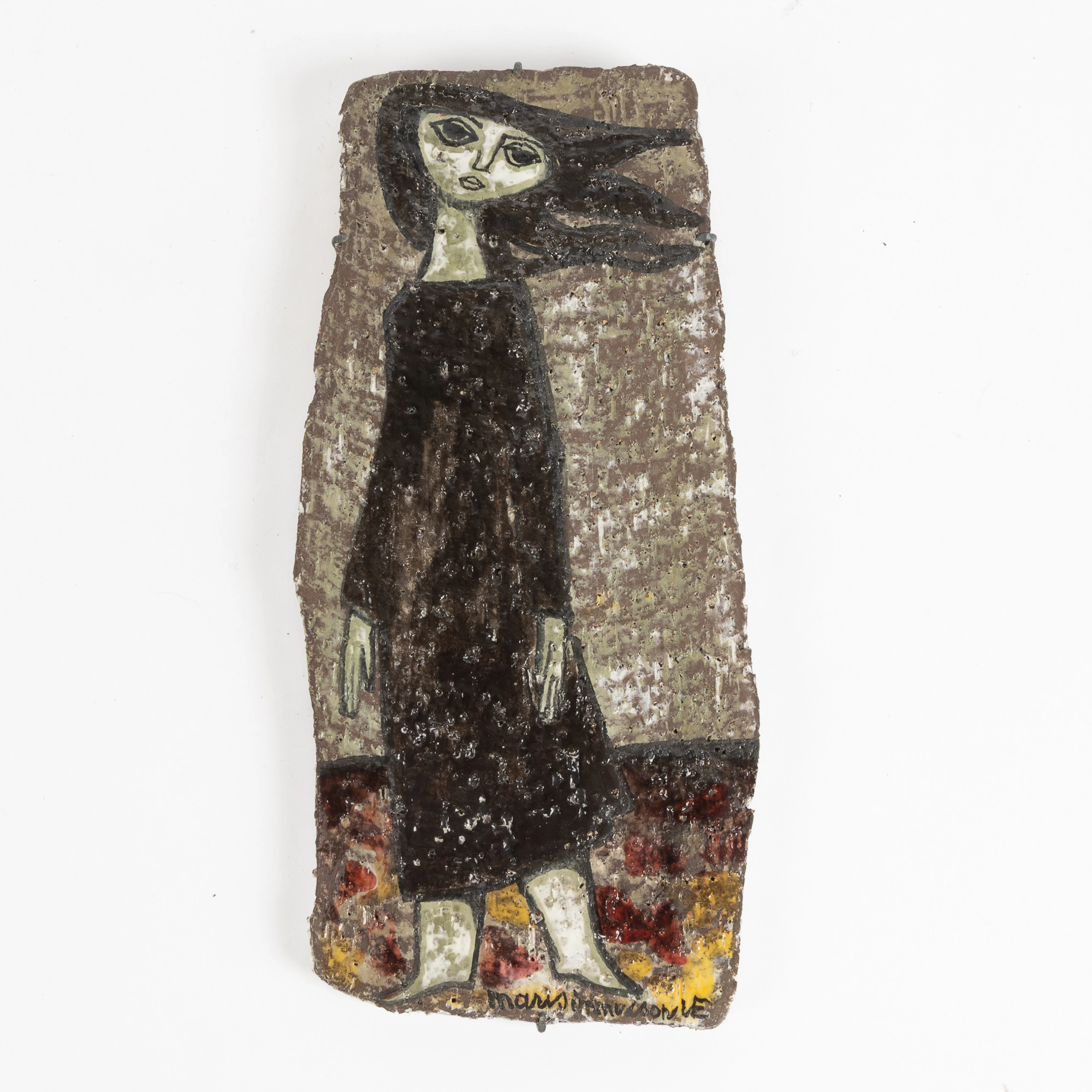 MARIE SIMMULSON. Plakett, Upsala-Ekeby, signerad, keramik.