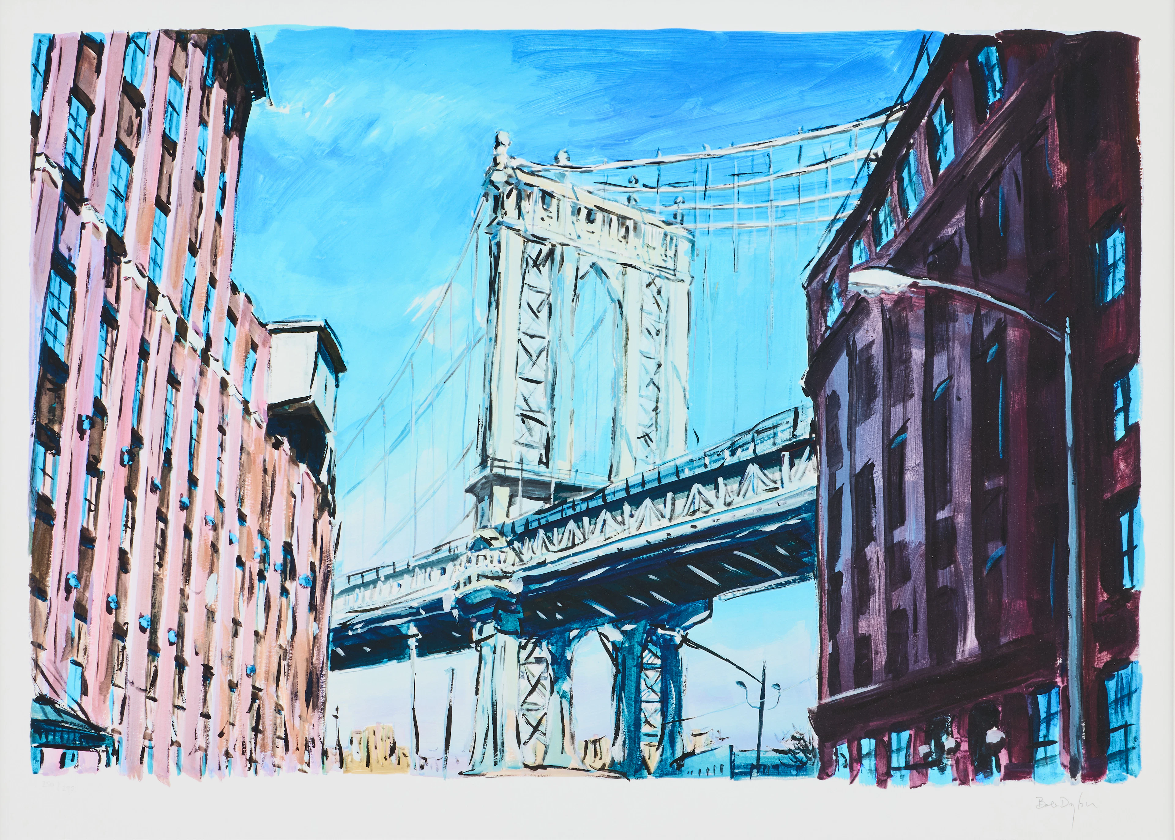 BOB DYLAN (USA BORN 1941). "Manhattan Bridge, Downtown New York".