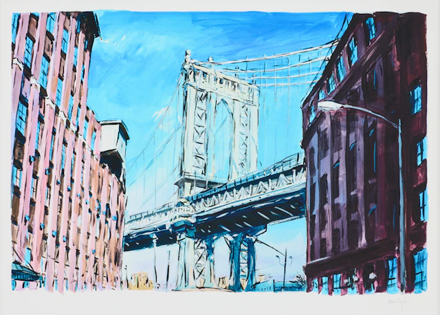 BOB DYLAN (USA BORN 1941). "Manhattan Bridge, Downtown New York".