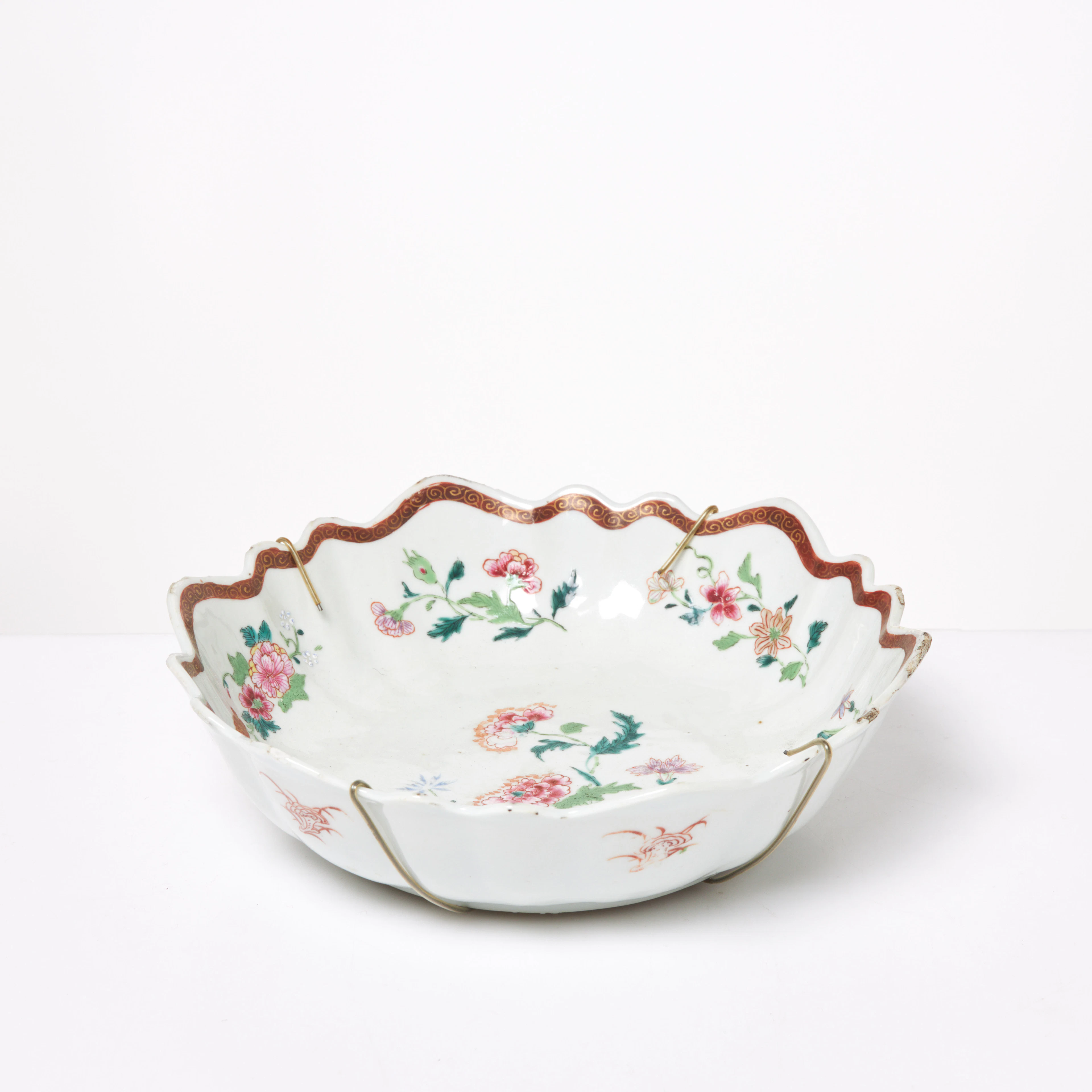 SKÅL/FAT, porslin, Kina, 17/1800-tal, famille rose.