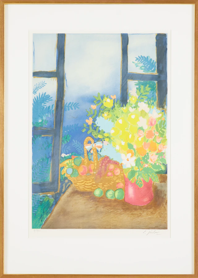 LENNART JIRLOW. Blomsterstilleben, färglitografi, signerad och numrerad 9/400.
