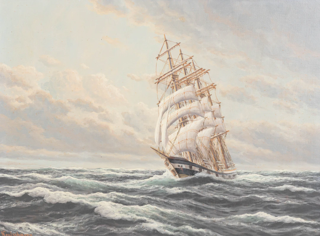OTTO NEUTSCHMANN (1902-1985). Segelschiff auf hoher See.