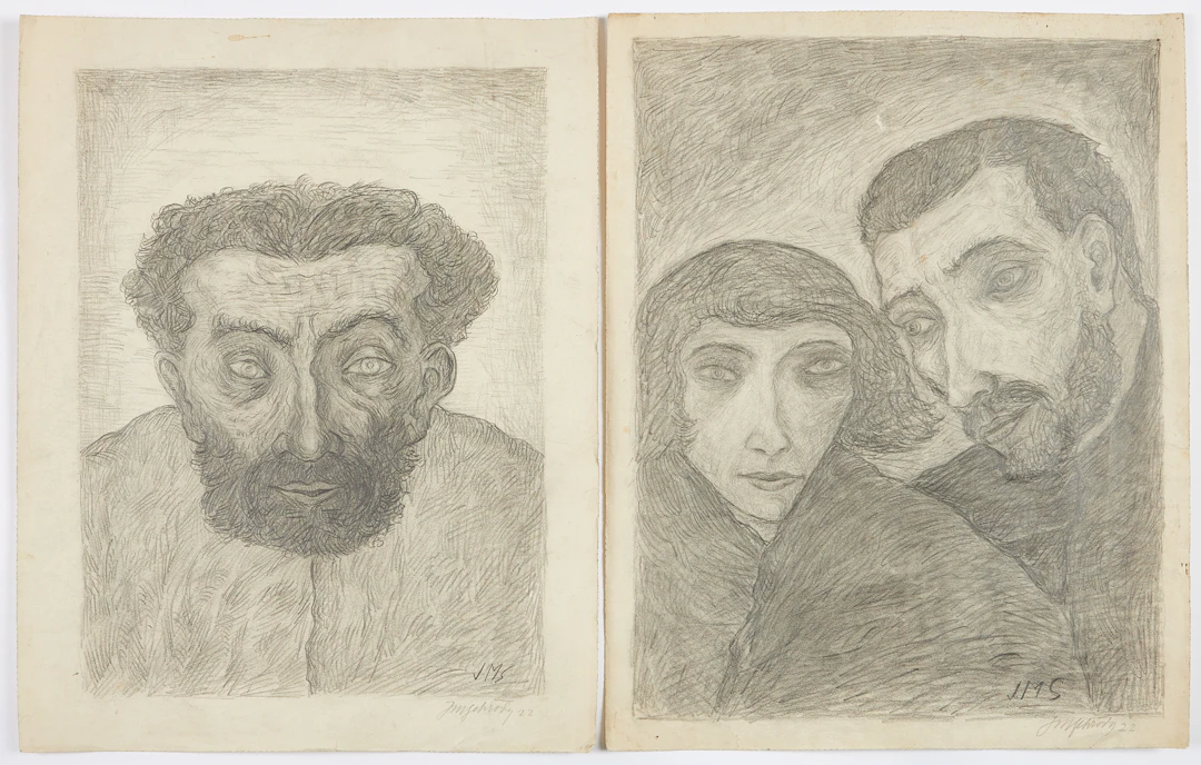 JOSEF MARIA SCHRÖDER ( TYSK 1886-1962). Parporträtt respektive porträtt