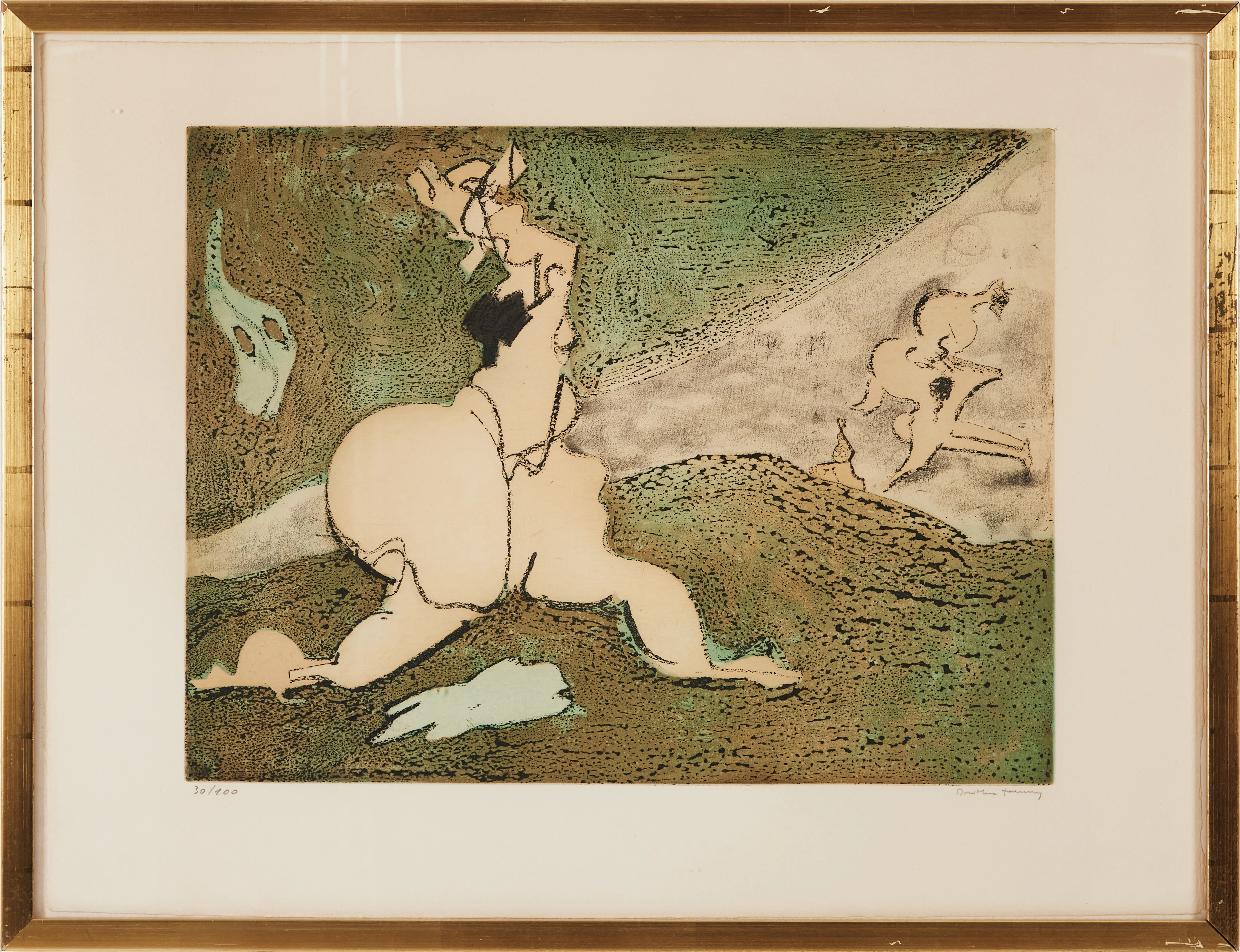 DOROTHEA TANNING. Akvatint, signerad och numrerad 30/100.