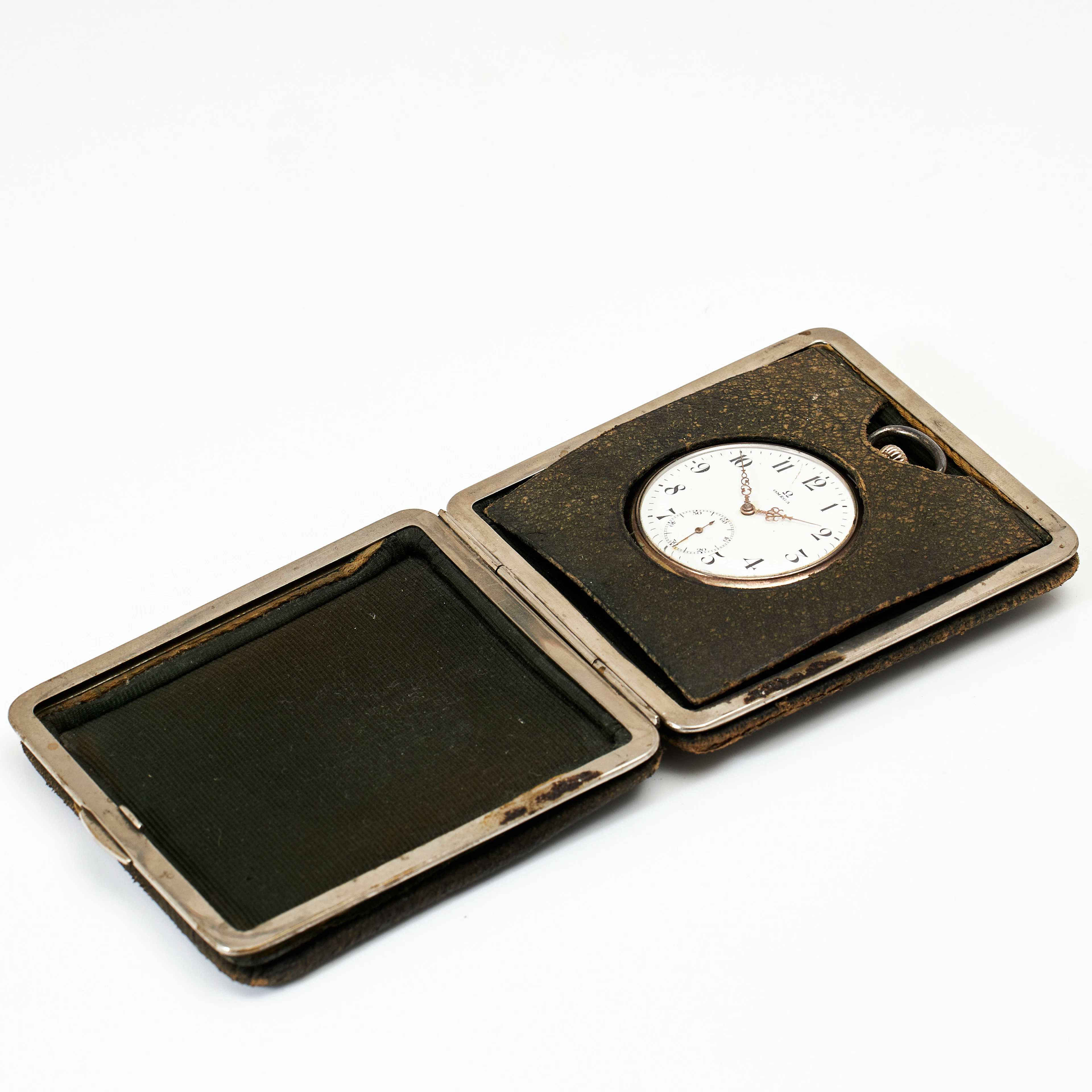 OMEGA, fickur, 49 mm, silver 800, ca 1915.