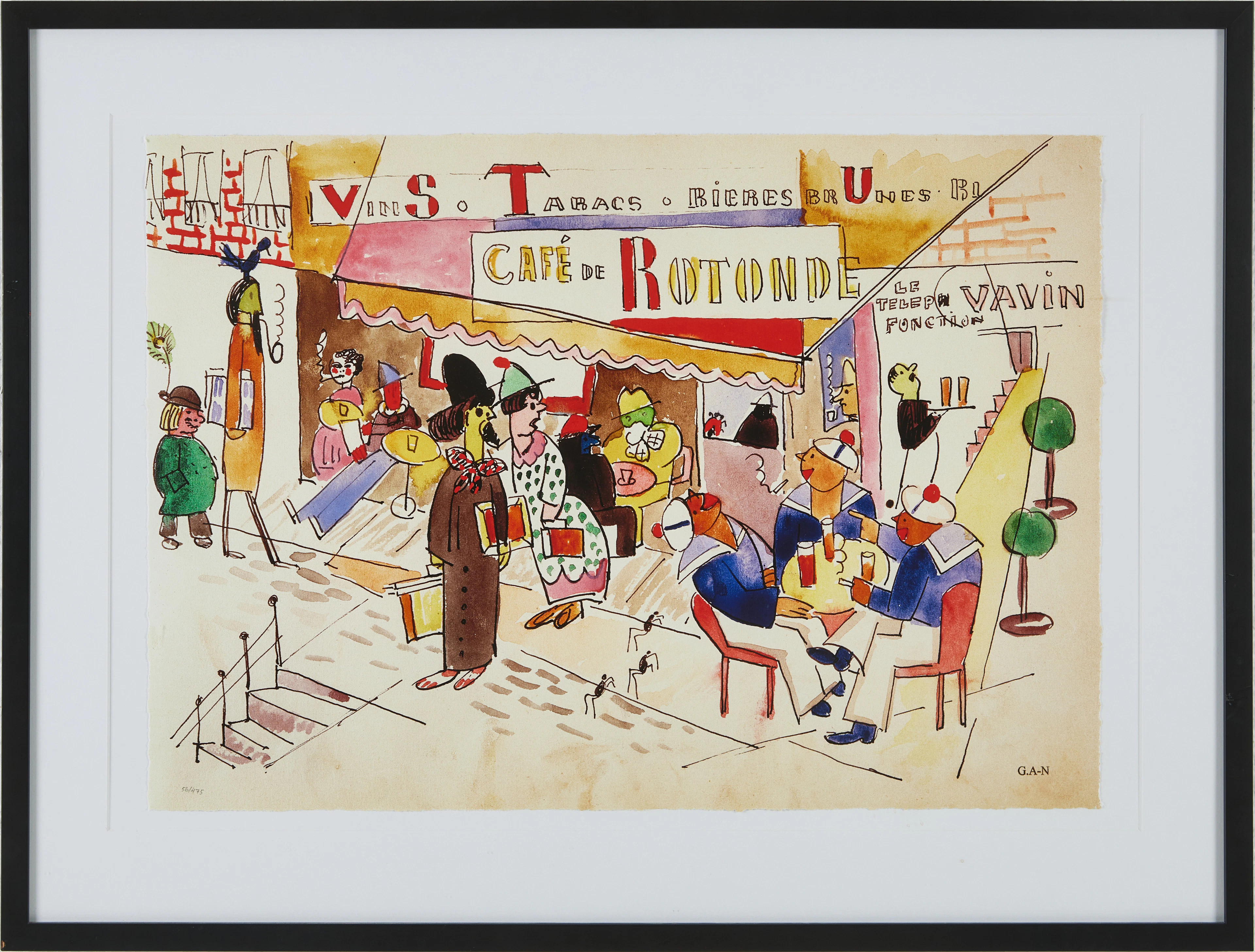 GÖSTA ADRIAN-NILSSON. "De tre små sjömännens äventyr i Paris" 5 blad