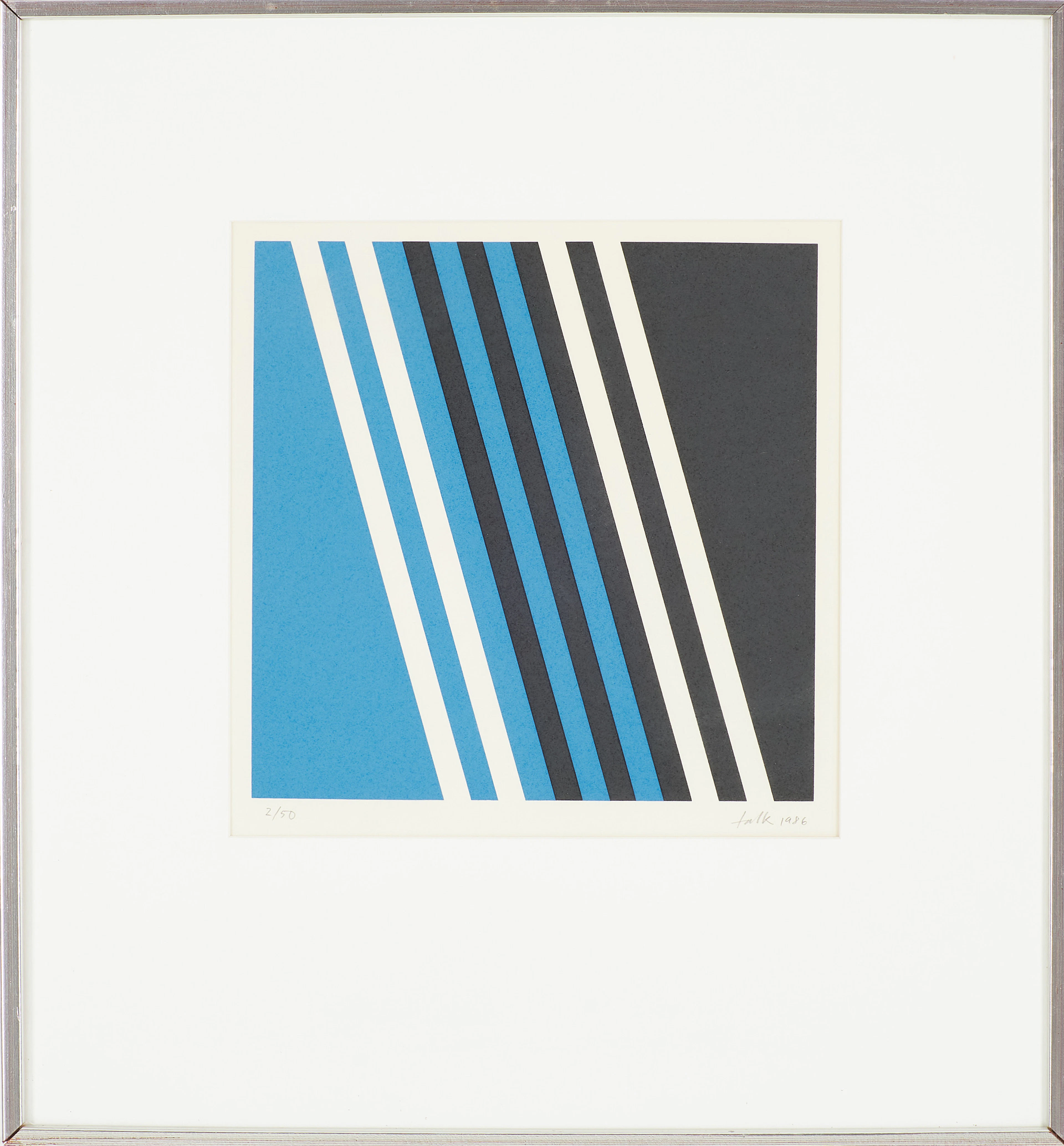 LARS-ERIK FALK. Färgseriegrafi, signerad, numrerad 5/20, daterad 1986.