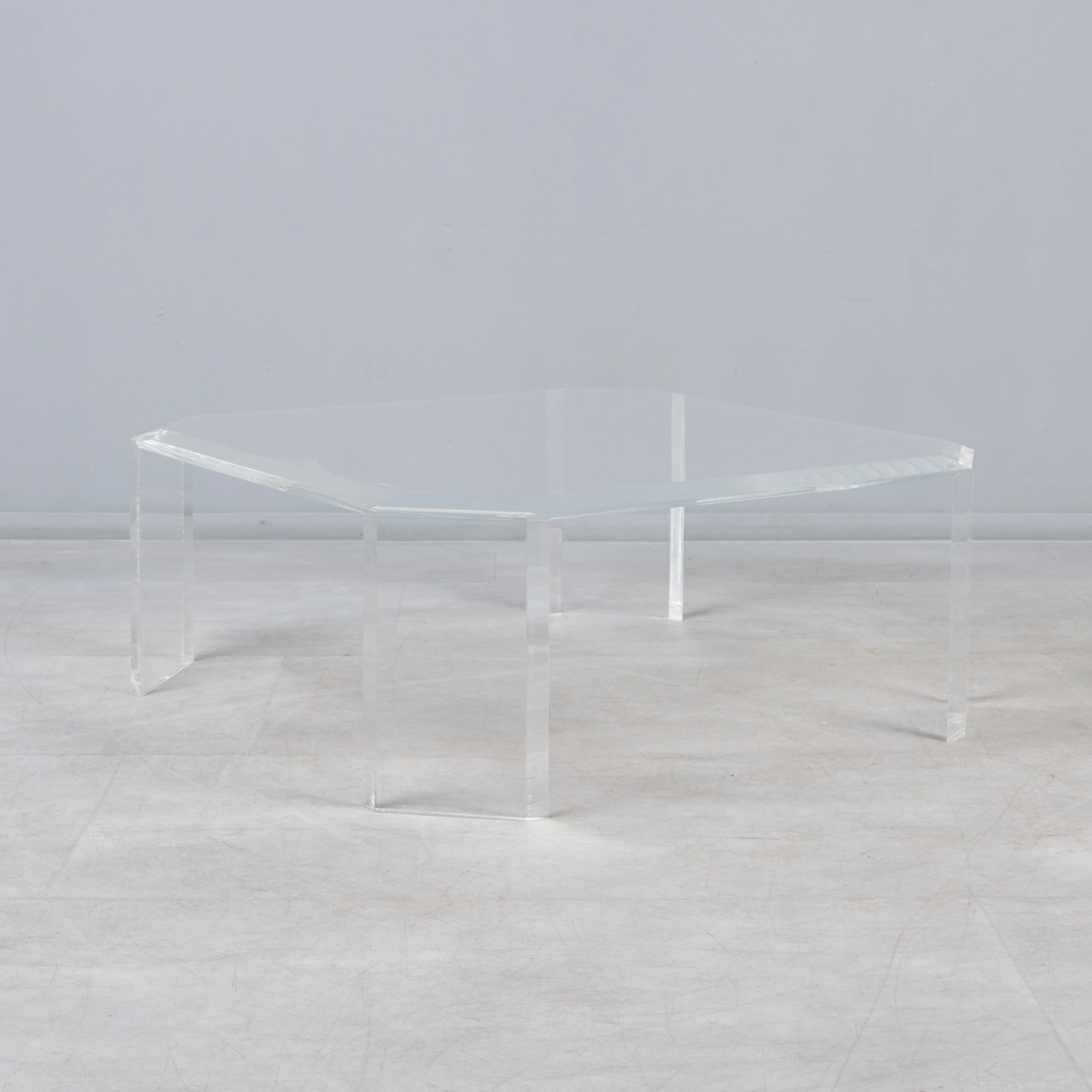 SPACE AGE Couchtisch, Acrylglas, 1970er Jahre.