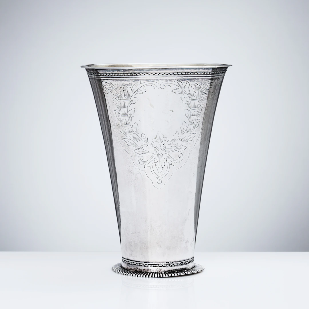JOHAN FRIEDRICH STELZNER. Bägare, silver, Malmö 1723. Fredrik I:s tid.