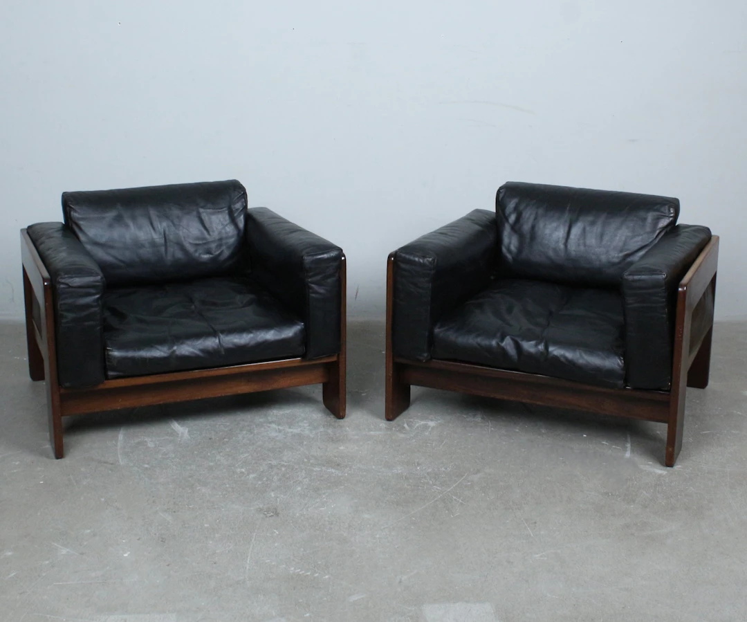 TOBIA & AFRA SCARPA. Gavina / Knoll, Paar Sessel / Lounge Chairs