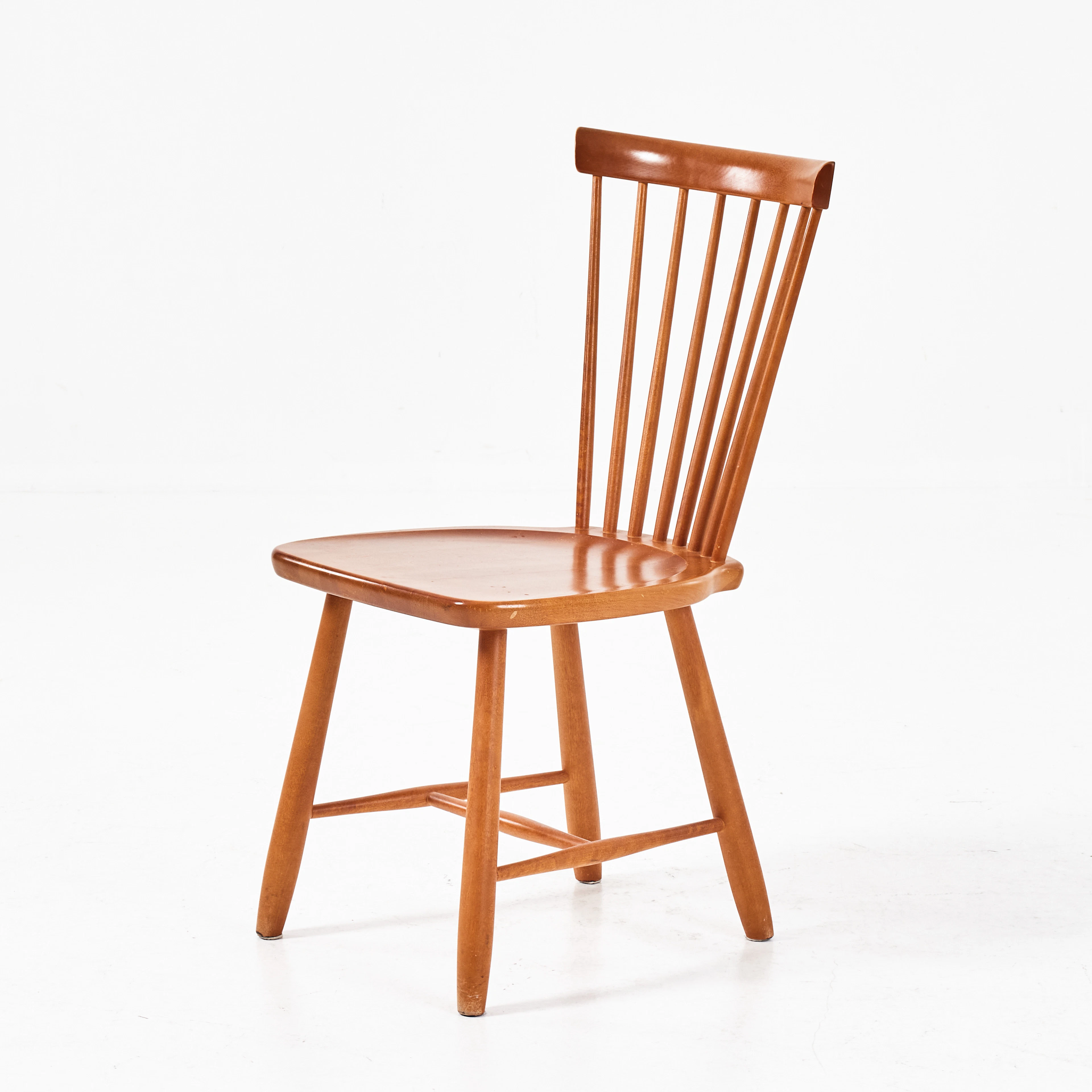 CARL MALMSTEN. "Lilla Åland", stol, Stolab, betsad bok, formgivningsår 1942.