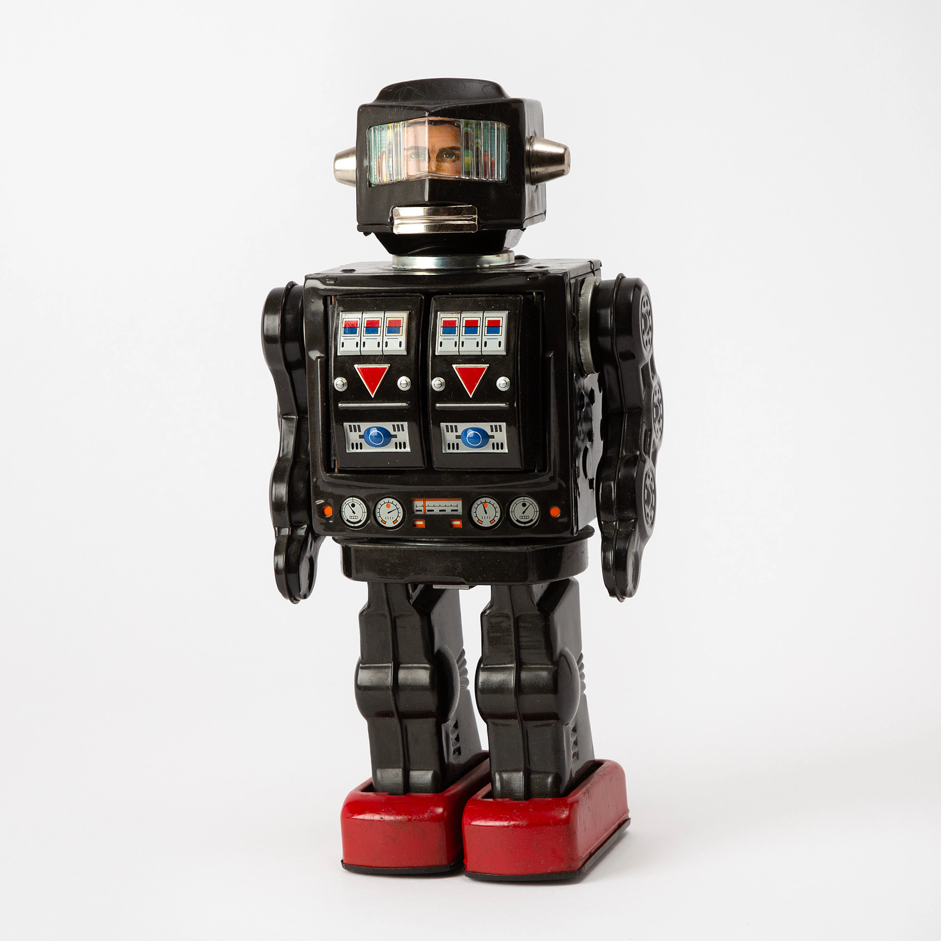 HORIKOWA, "Rotate-O-Matic Super Astronaut", lackerad plåt, Japan, 1960-tal.