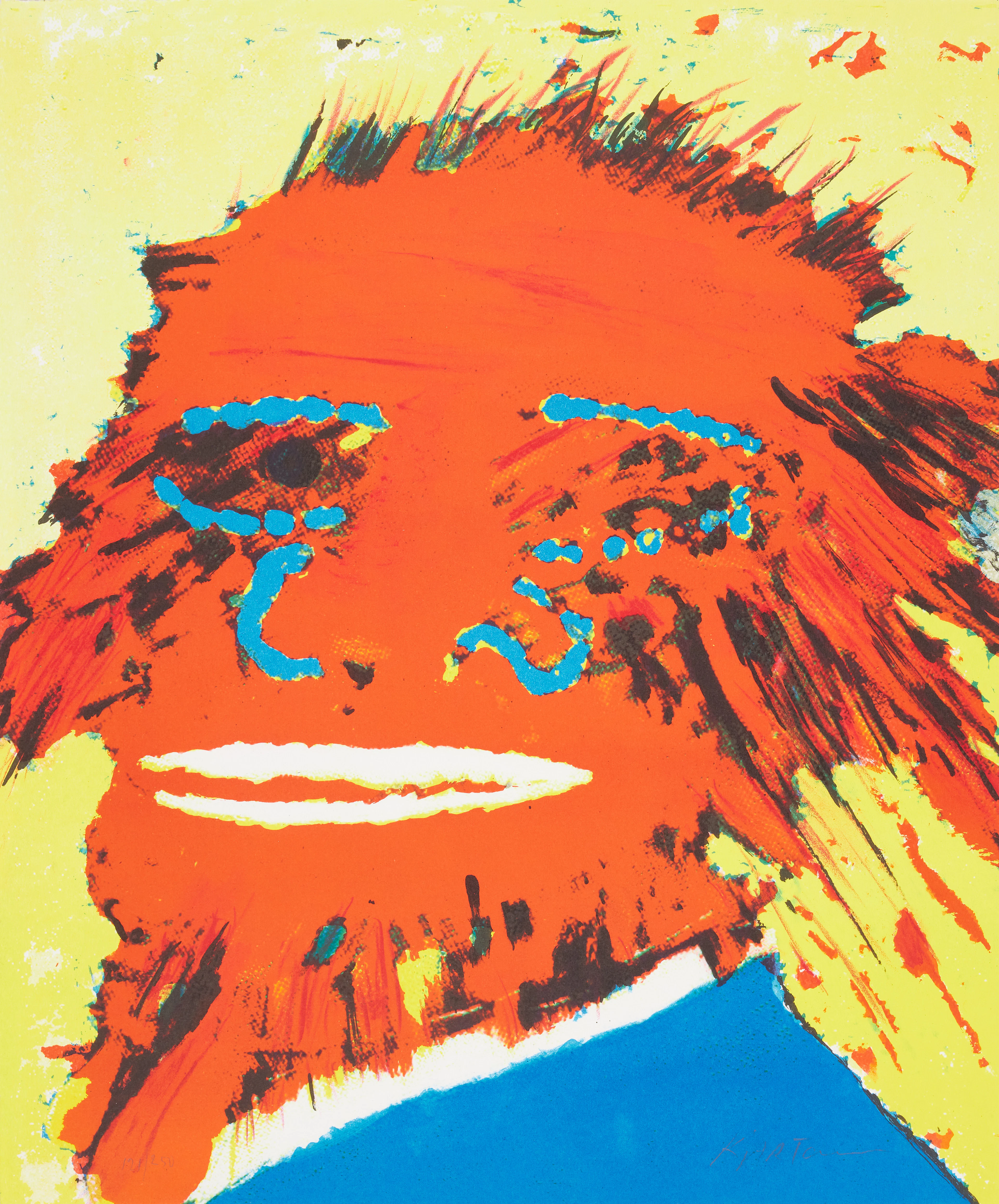 KJARTAN SLETTERMARK. Porträtt, Nixon-serie, färglitografi, 121/250, signerad.