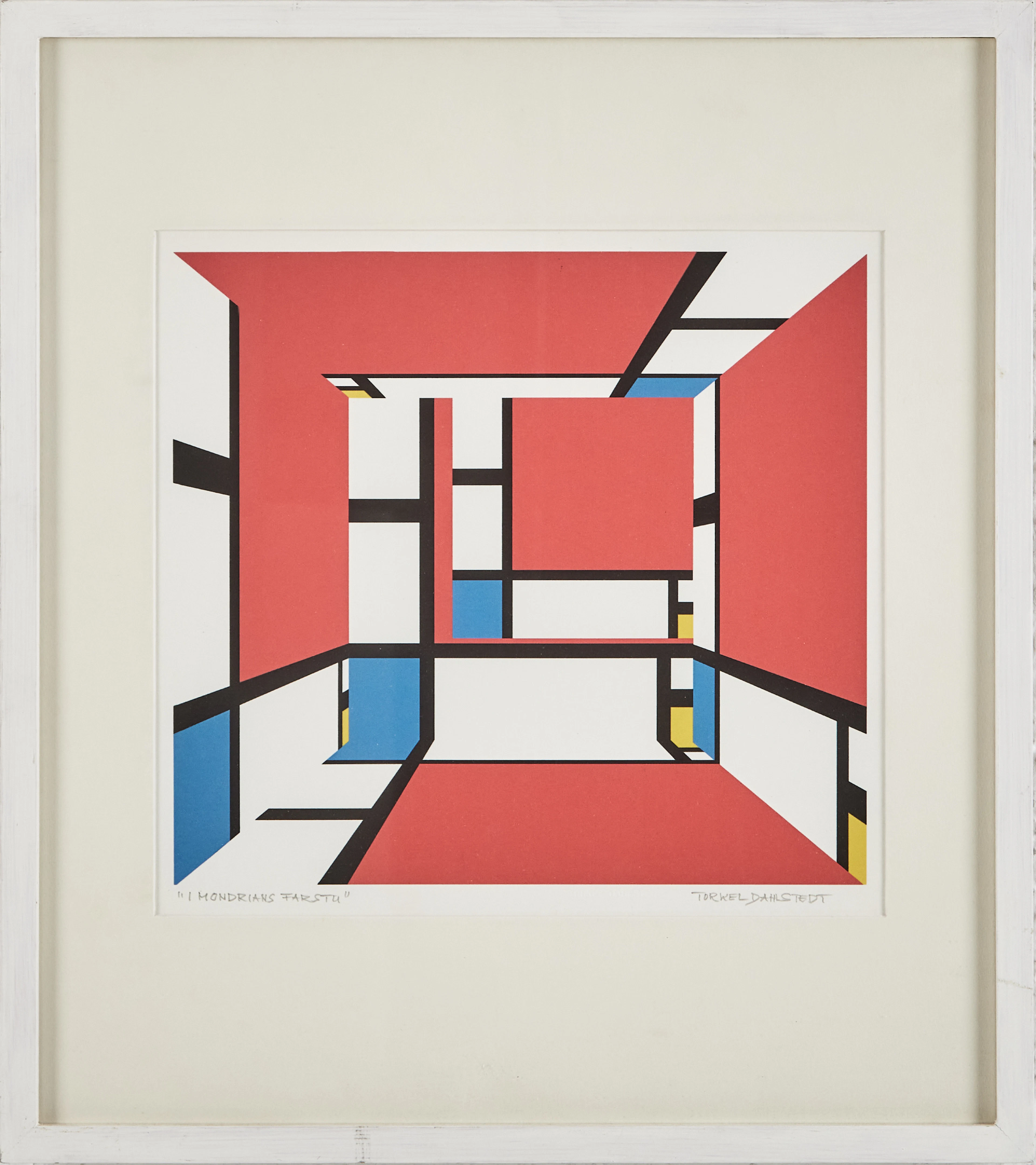 TORKEL DAHLSTEDT (F. 1942). "I Mondrians farstu", seriegrafi, signerad