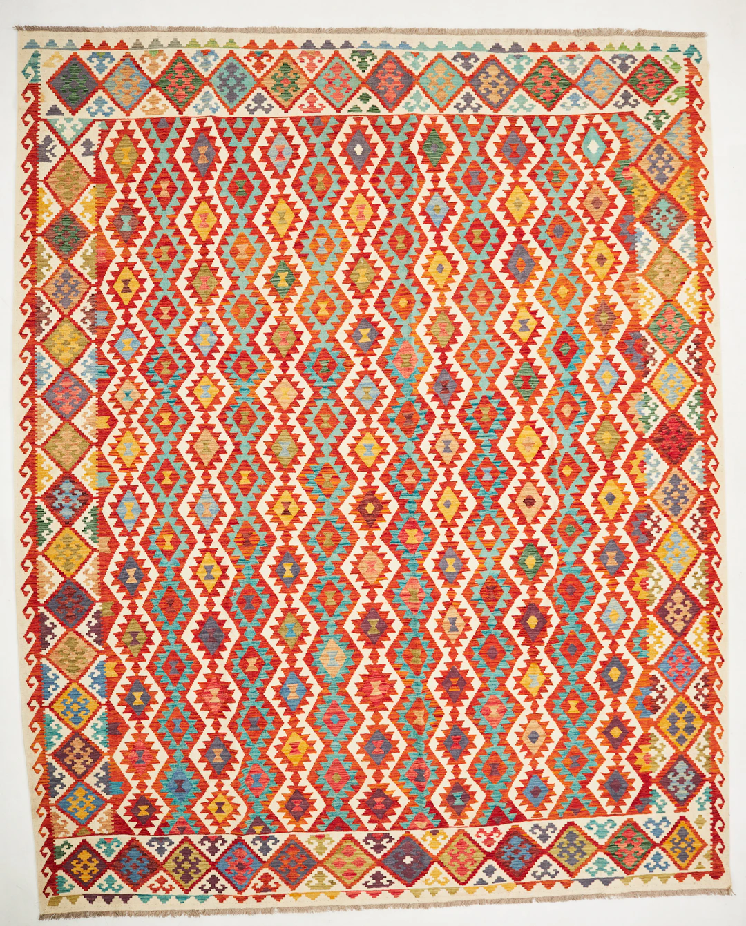 KELIM. Afghanistan, ull, ca 385x311 cm.