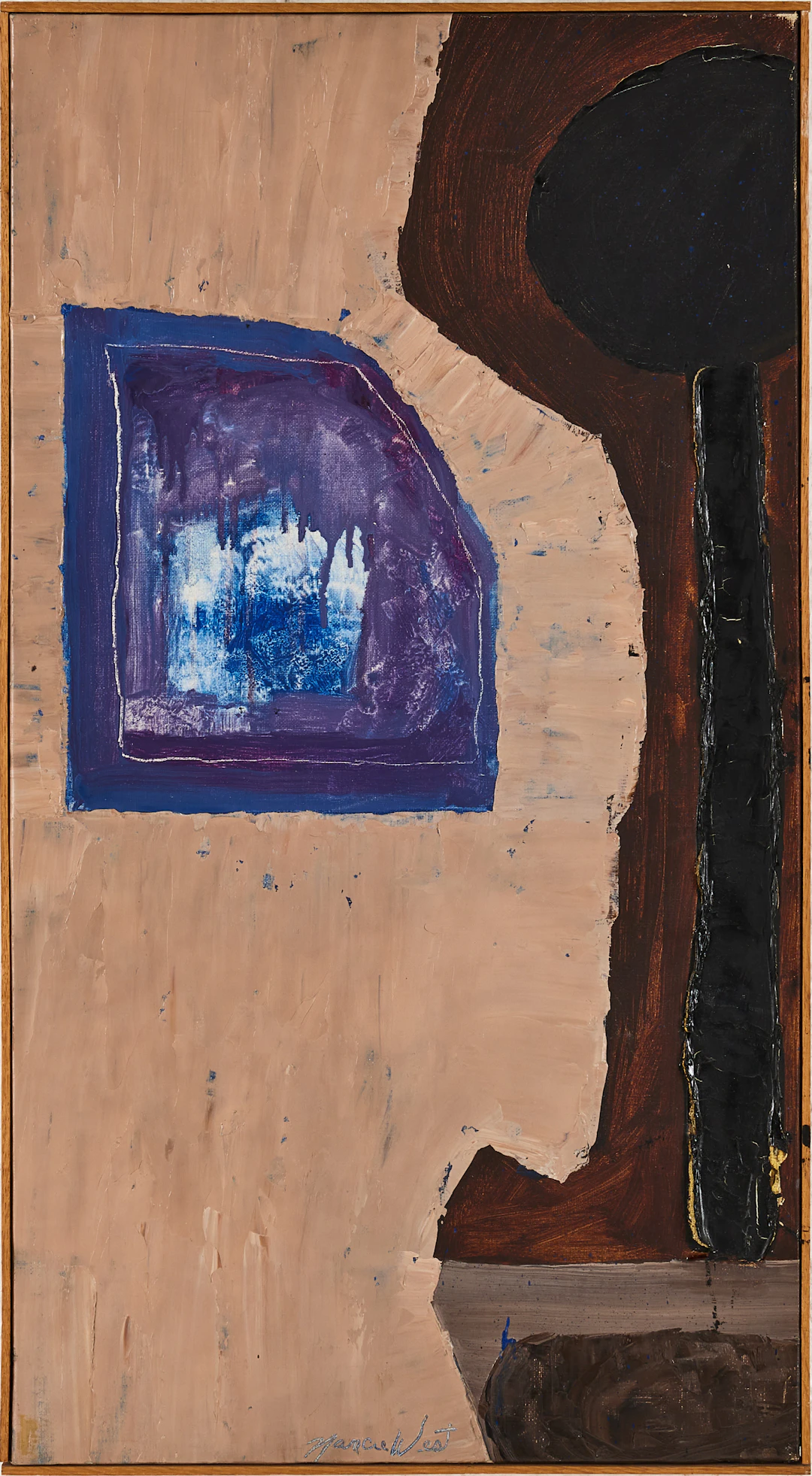 ANCIE WEST SWANBERG (SVERIGE/USA FÖDD 1940). Figurkomposition, blandteknik