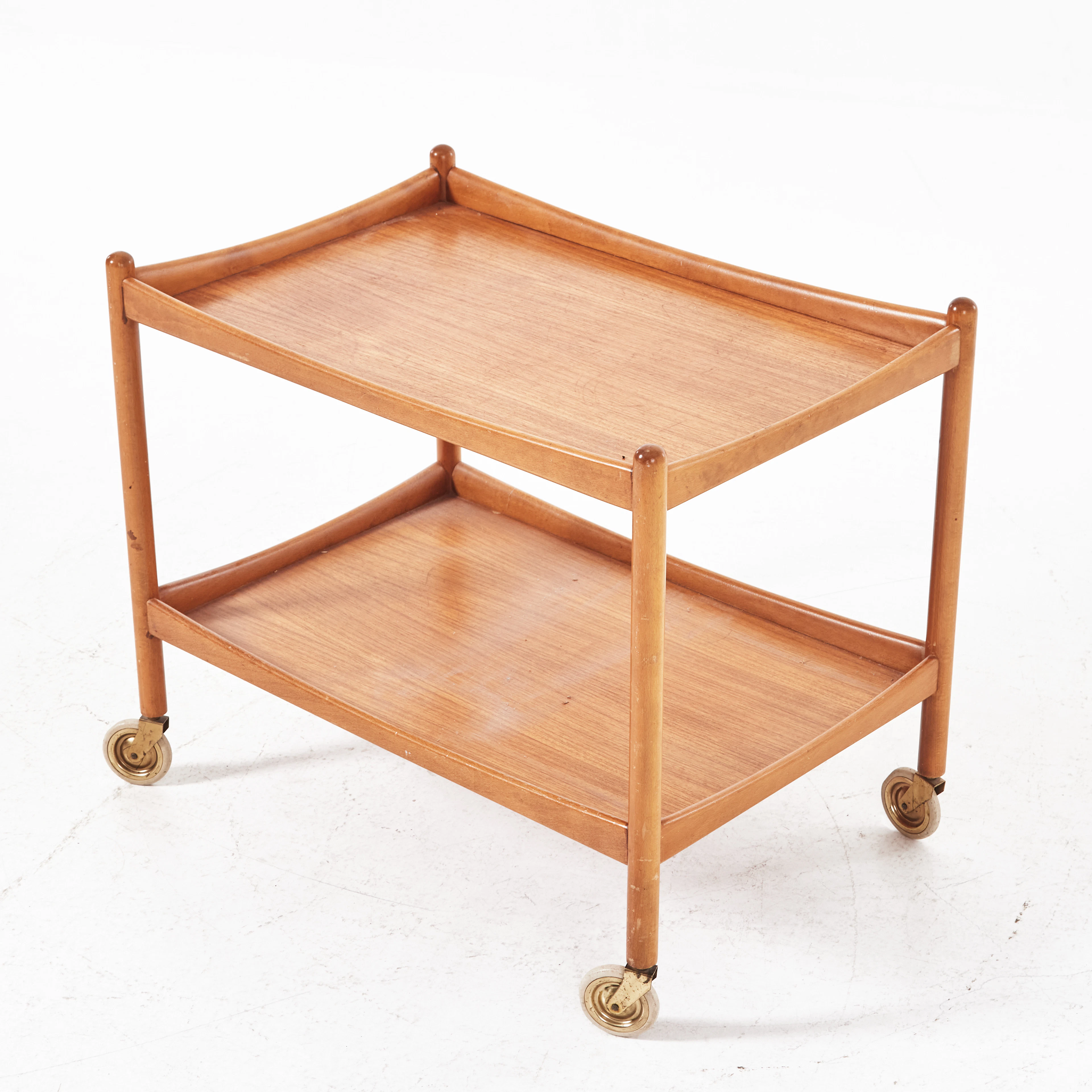 POUL VOLTHER. serveringsvagn, "Servus", för Gemla, fanerad i teak
