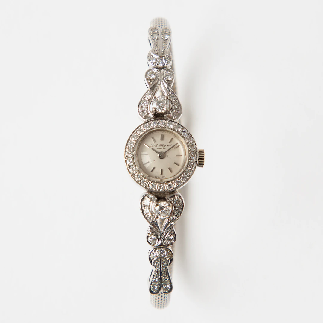 CHOPARD/ESZEHA, smyckesur, 15,5 mm, 18K vitguld och briljantslipade