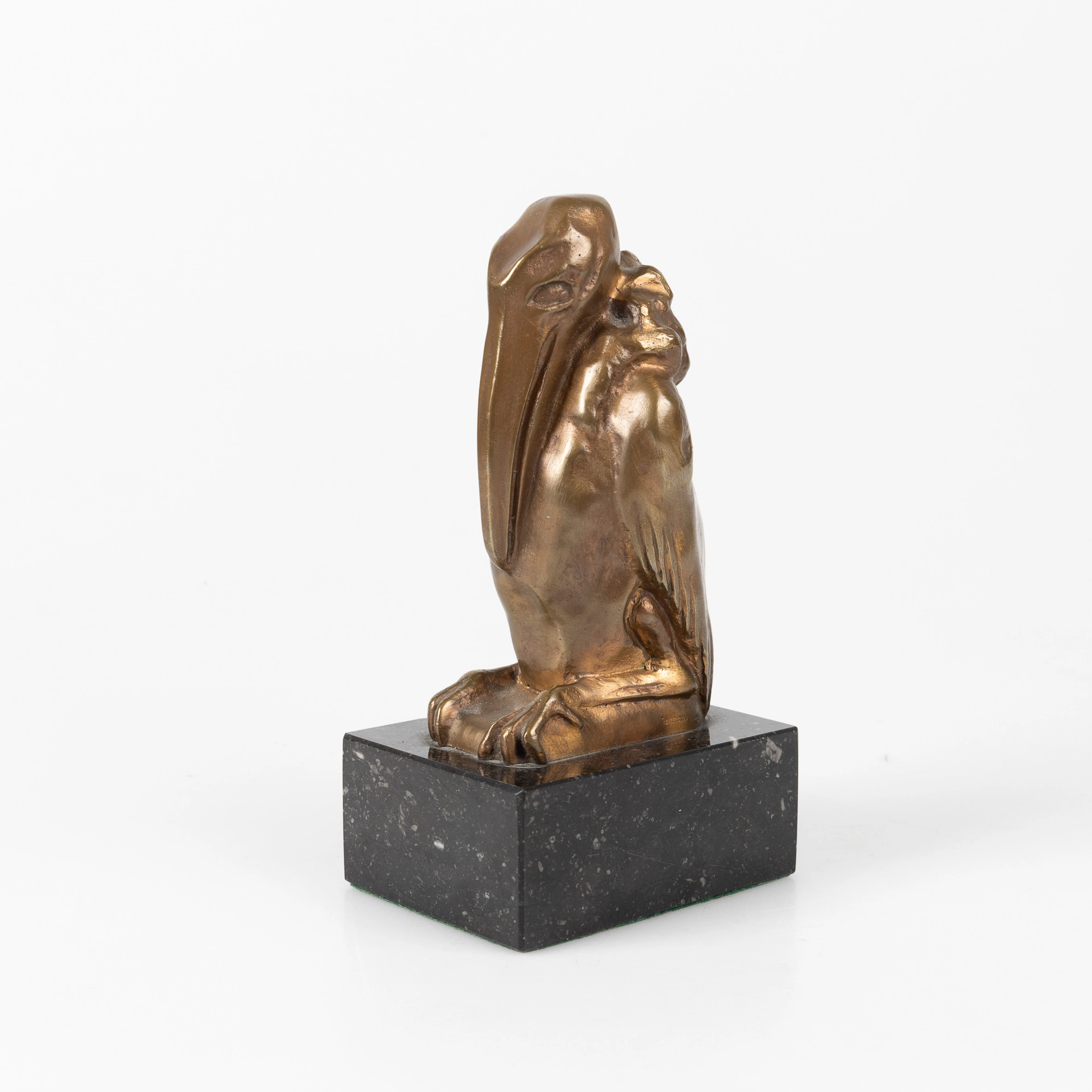 OIDENTIFIERAD KONSTNÄR. Skulptur, Maraboustork, Herman Bergmans konstgjuteri