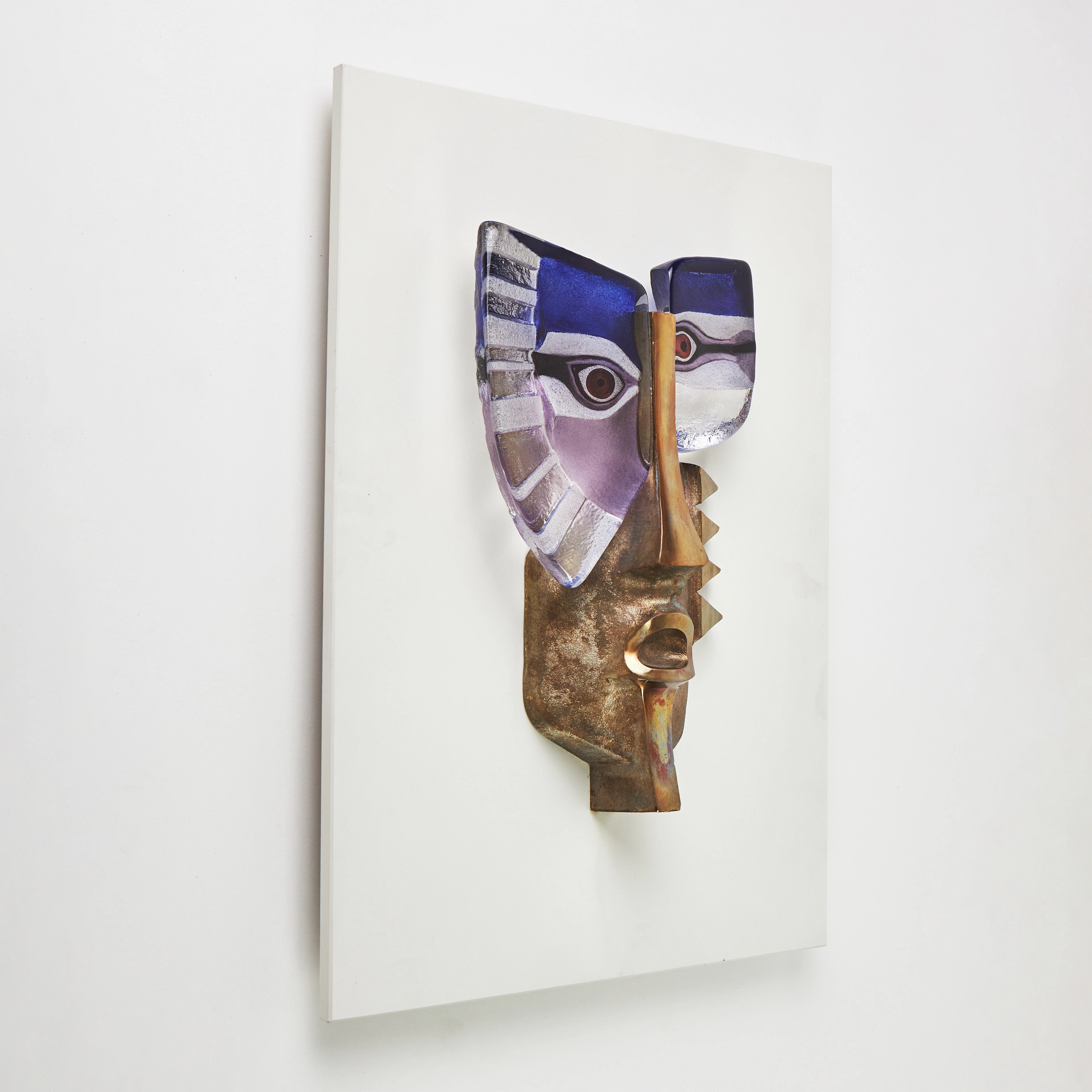 MATS JONASSON. Skulptur, glas och metall, Limited edition 13/29, signerad
