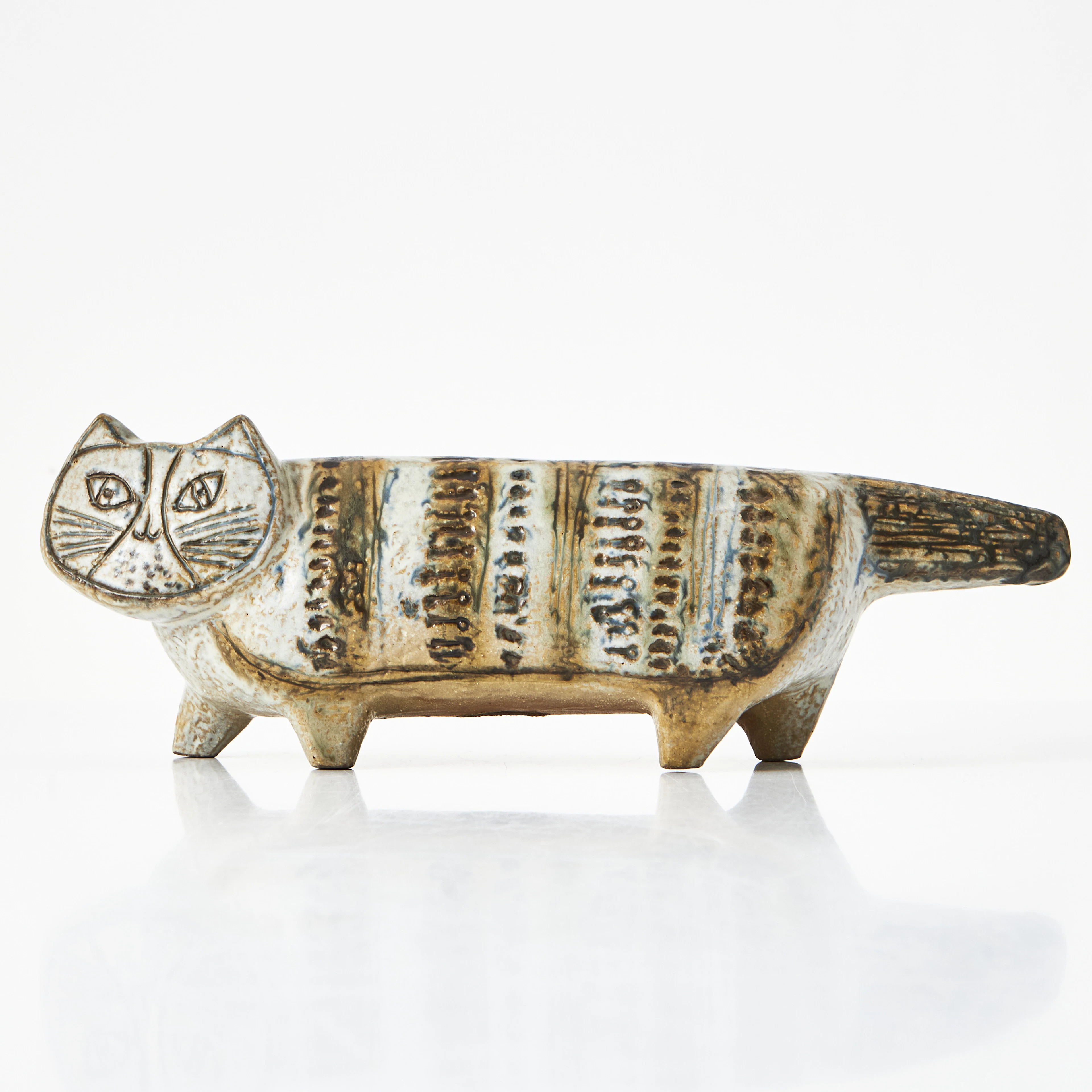 LISA LARSON. FIgurin stengods- Katt ur serien Stora zoo, Gustavberg.