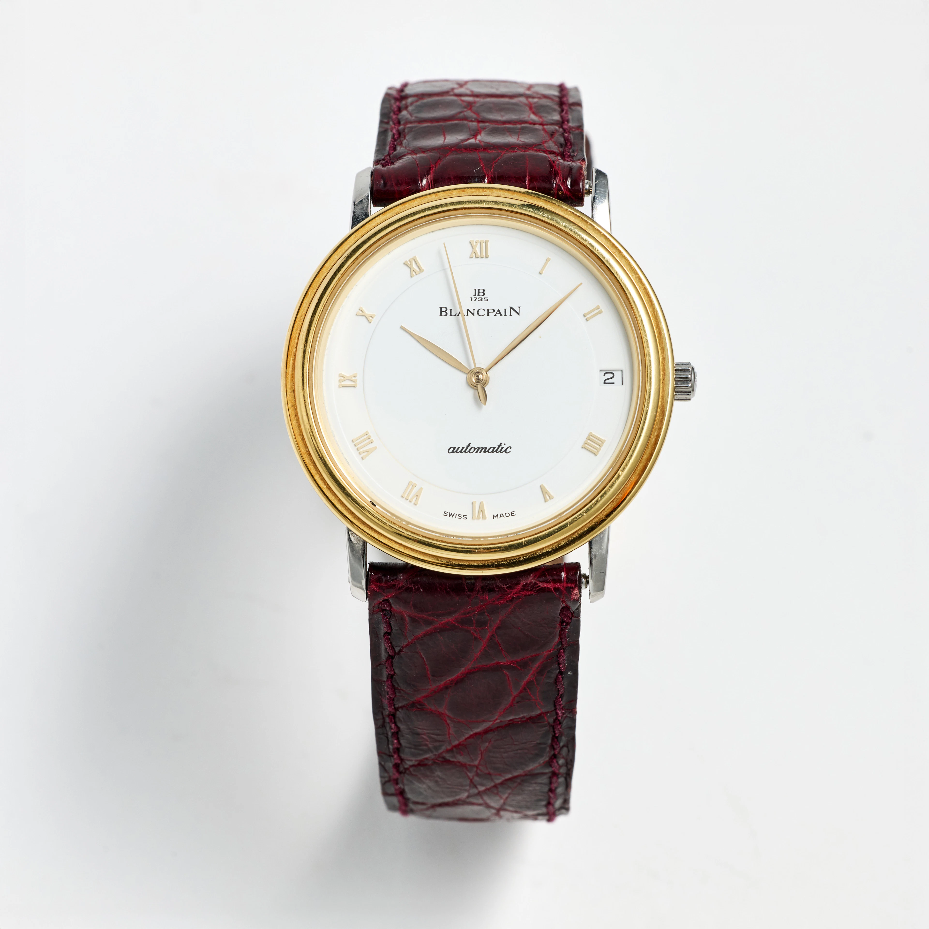 BLANCPAIN, Villeret, armbandsur, 34 mm, stål/guld, ca 1995.