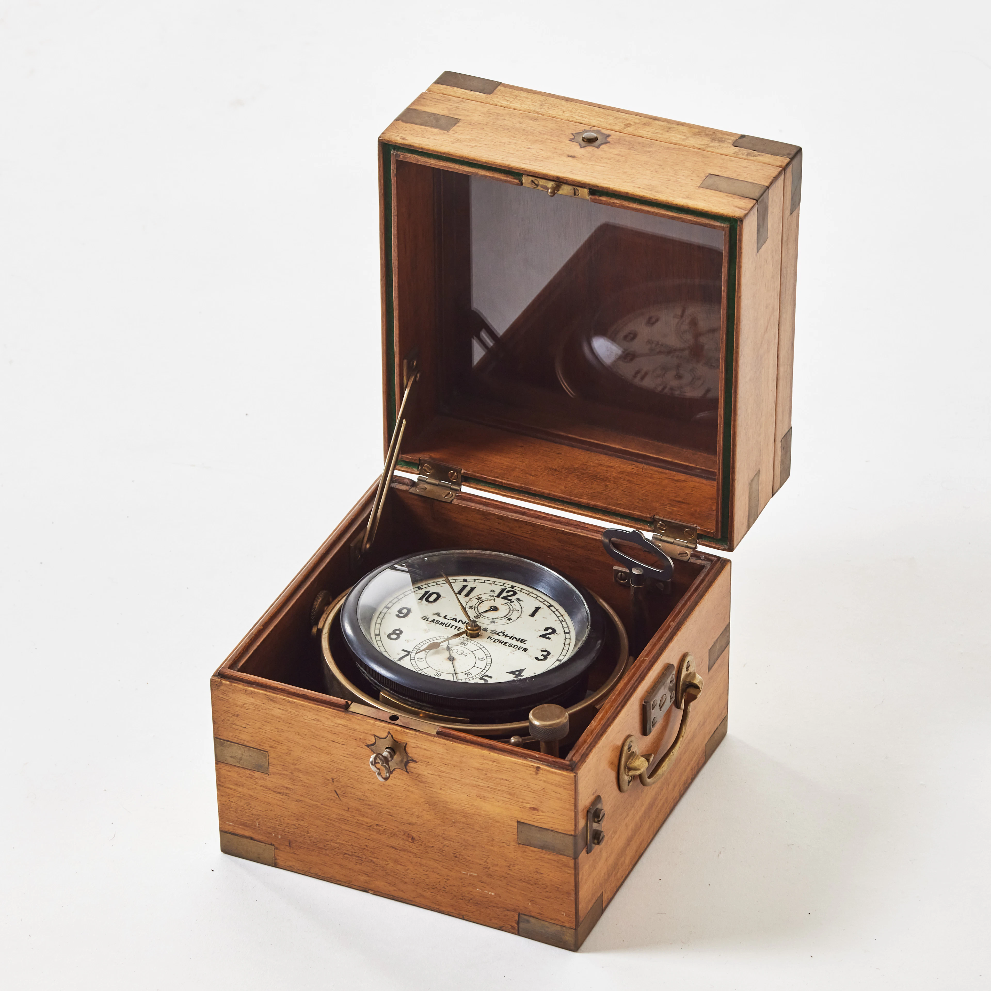 SKEPPSKRONOMETER, A. Lange & Söhne, Glashütte B/Dresden, kardanupphängning