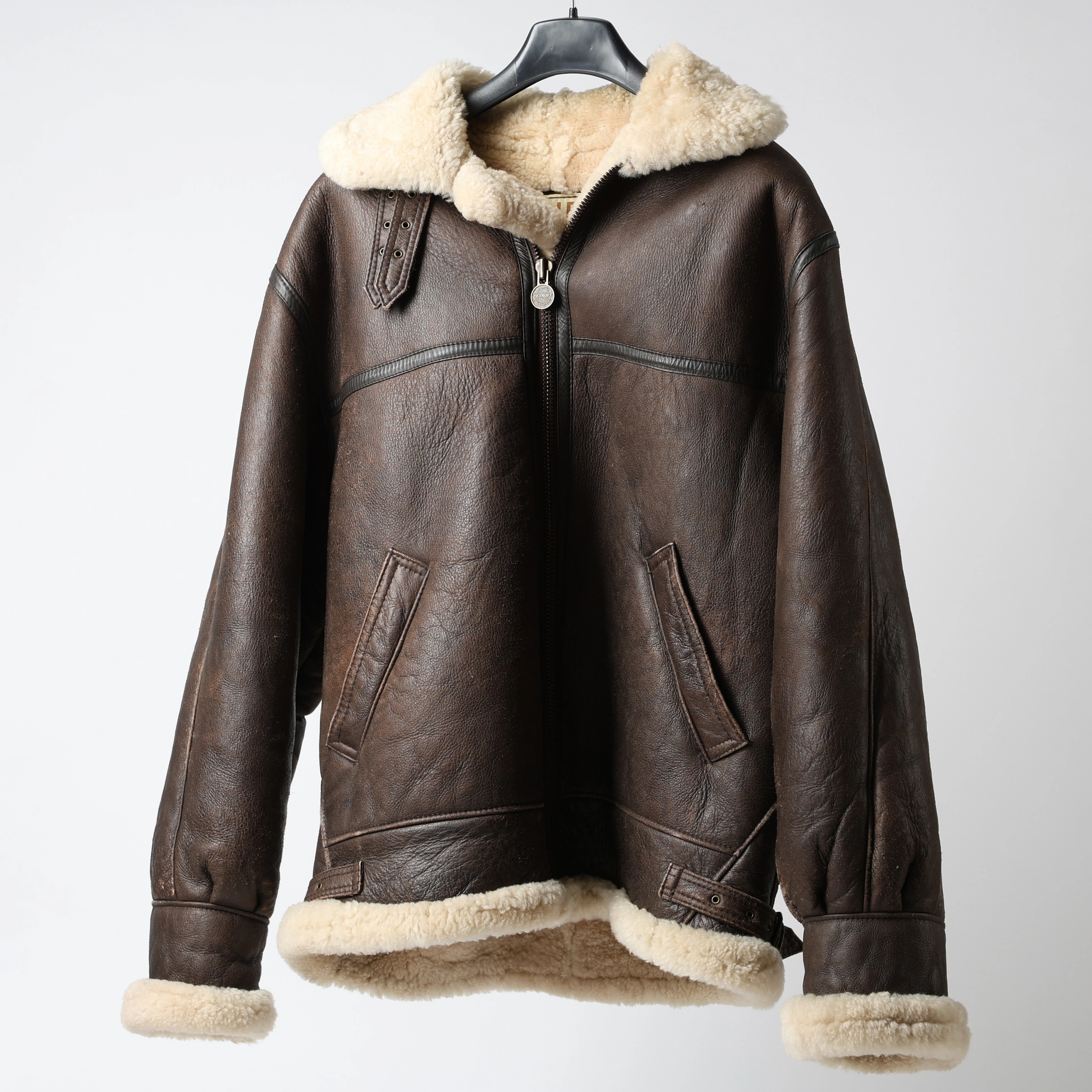 JACKA, Shearling, Kellex by Petroff, vintage 1990-tal, storlek L.