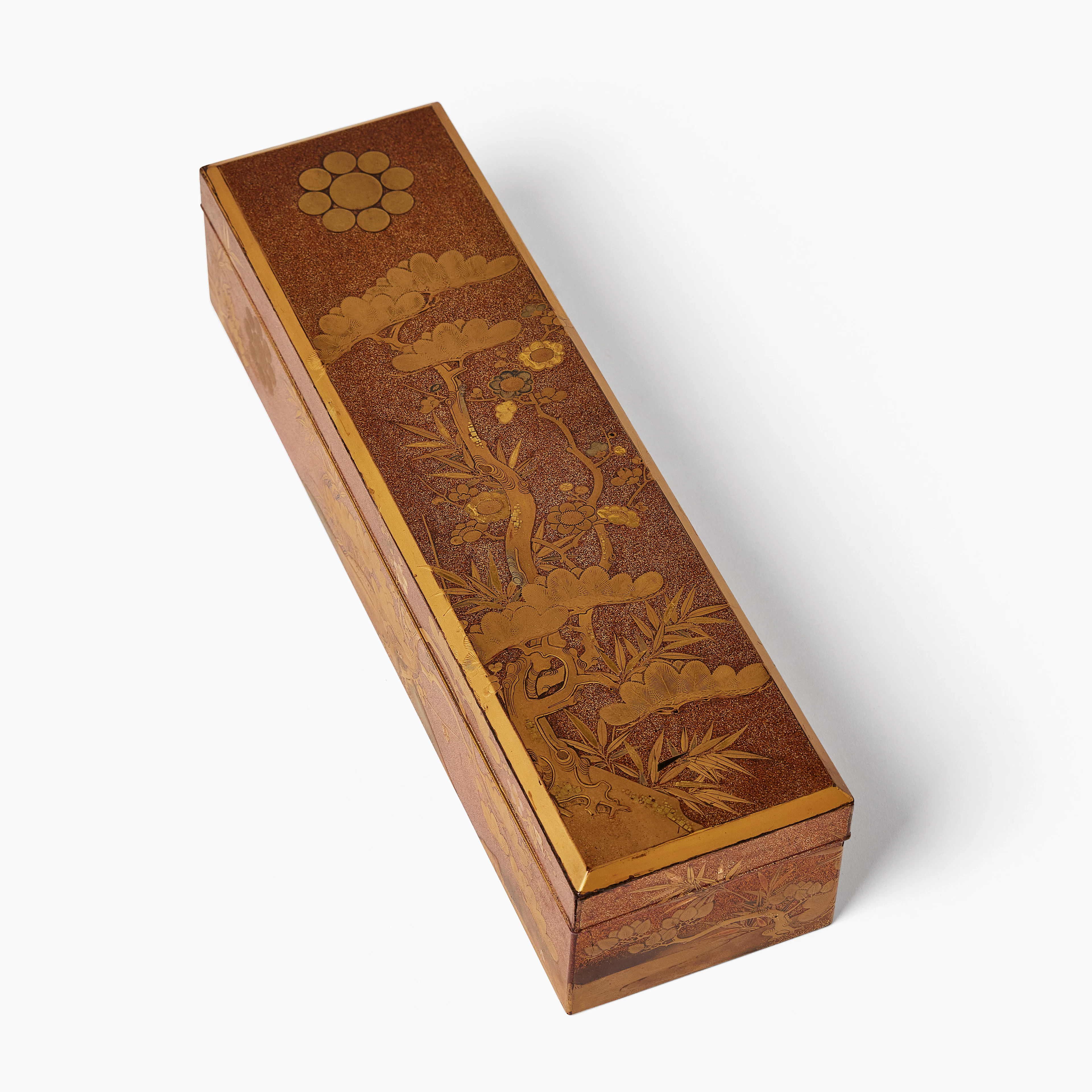 A Japanese Gilt-Lacquer Letter Box 'Fubako'.