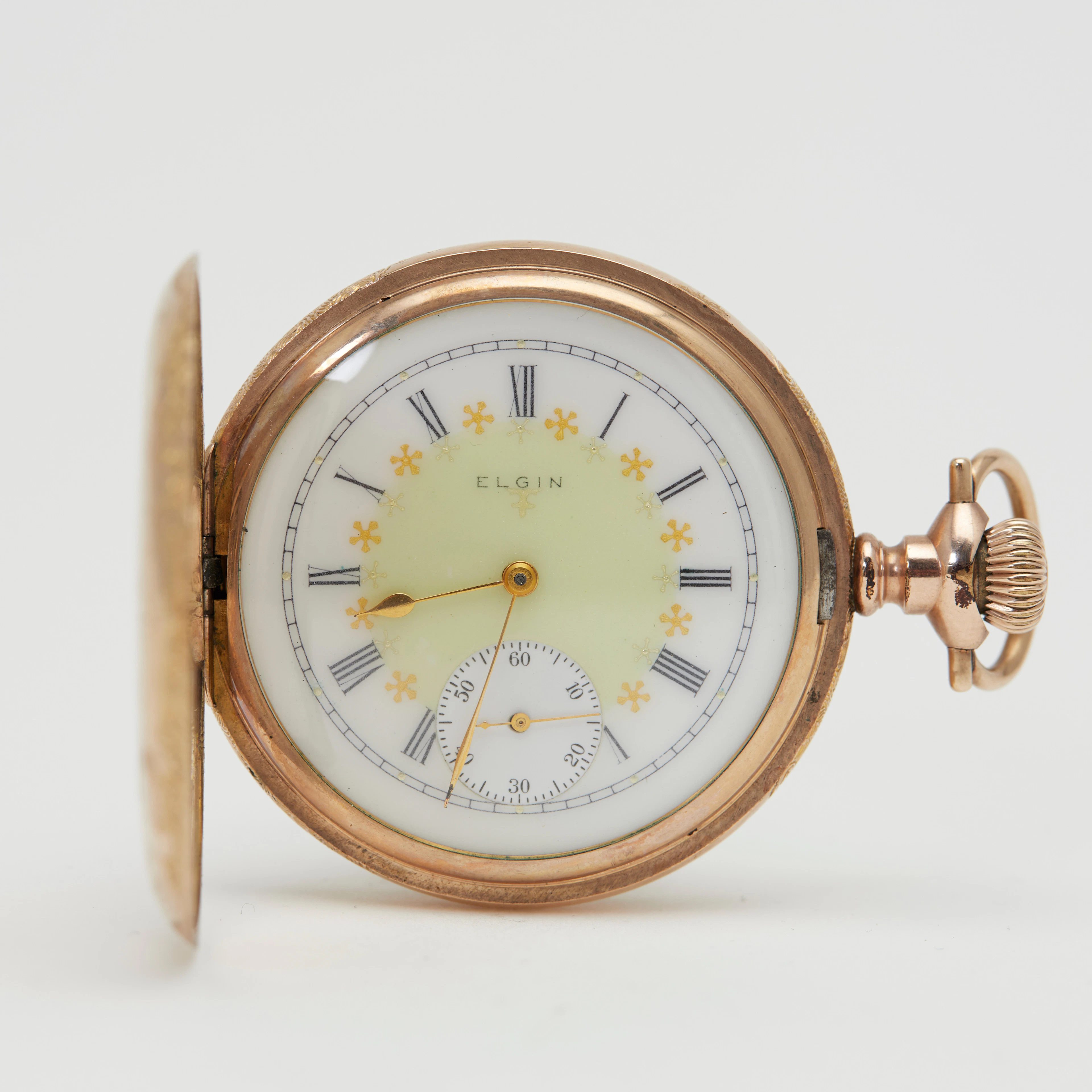 ELGIN NATIONAL WATCH CO. Savonnette-Taschenuhr, 'Pilot' Fancy Dial