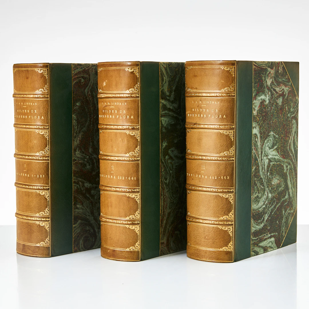 BLOMSTERPLANSCHER, 3 vol (I-III), Bilder ur Nordens flora, CAM Lindman