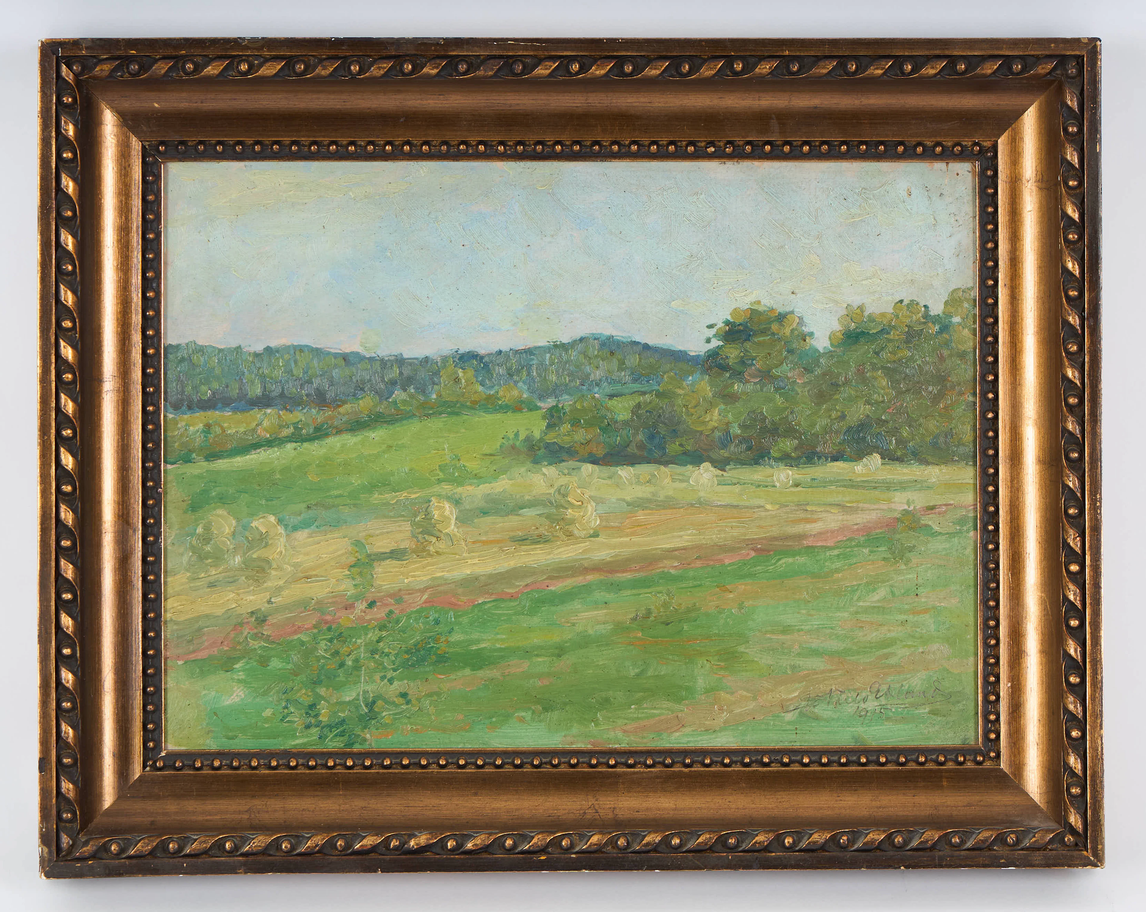 IILO EKLUND (1894-1931). Sommarlandskap, signerad samt daterad 1915