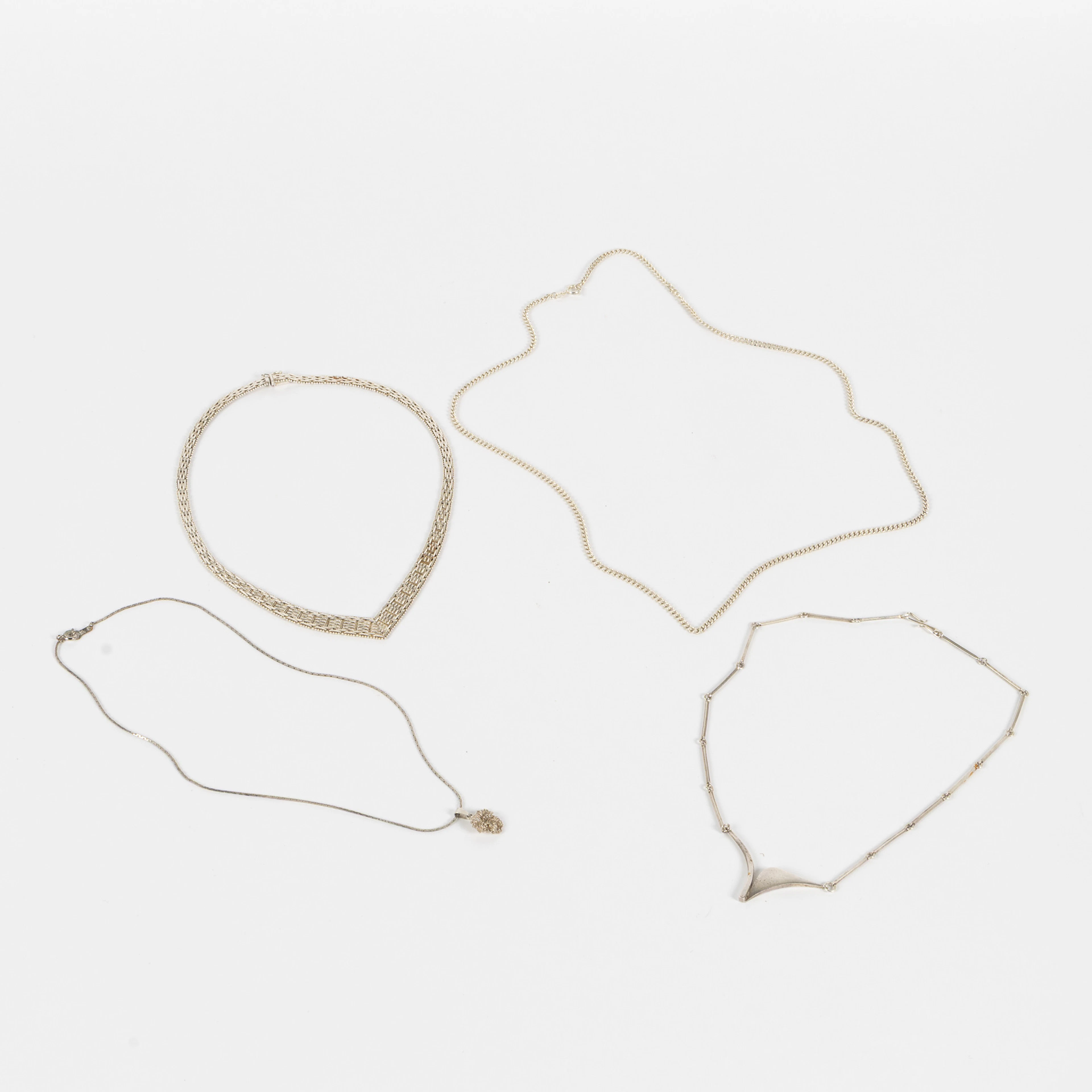 HALSBAND, 4 st, silver.