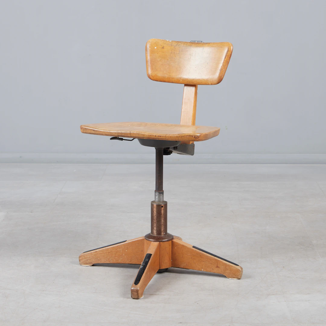 SEDUS. Stuhl / Drehstuhl, Holz, Metall, 1950/60er Jahre, Deutschland.