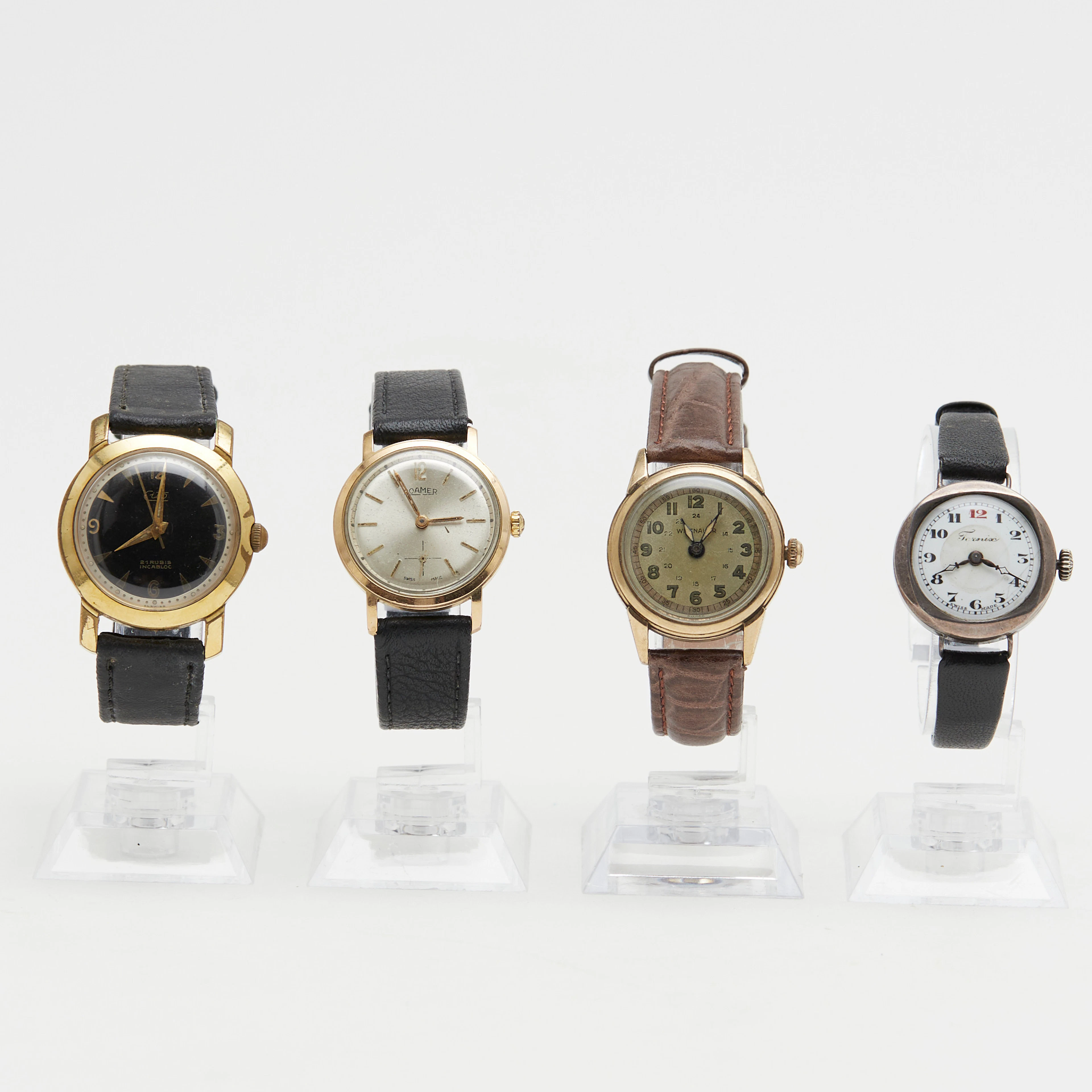 WITTNAUER, ROAMER, CITO ETC., Konvolut Armbanduhren, 20. Jahrhundert. (4).