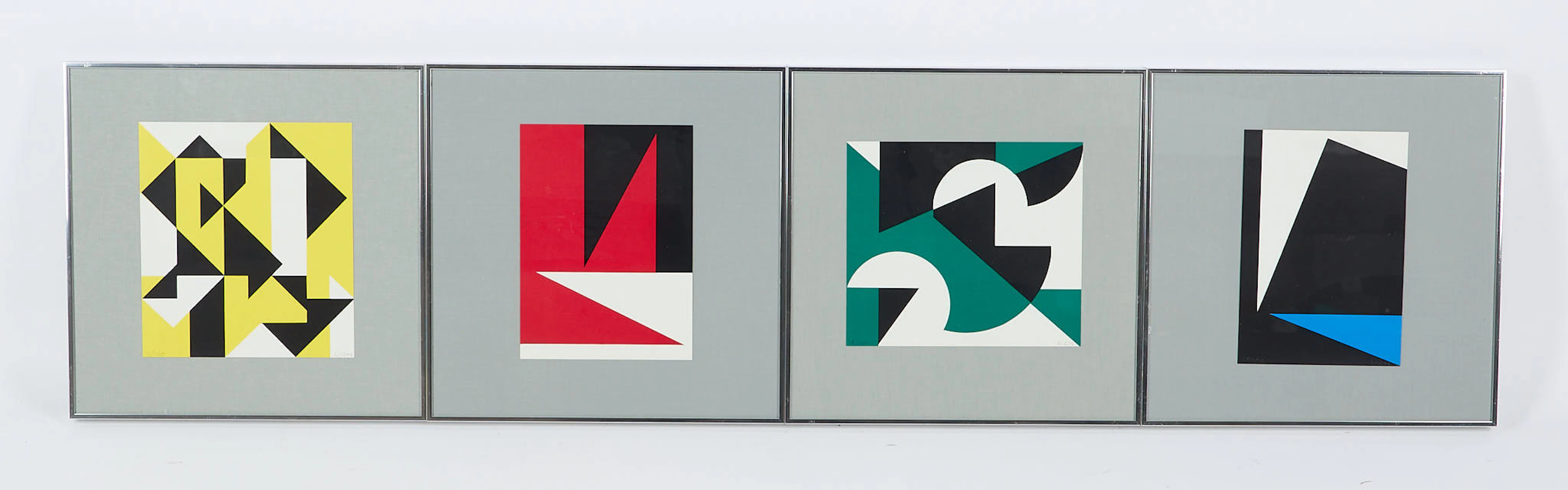 LARS-GUNNAR NORDSTRÖM. Retrospektiv svit, 4 stycken, serigrafier