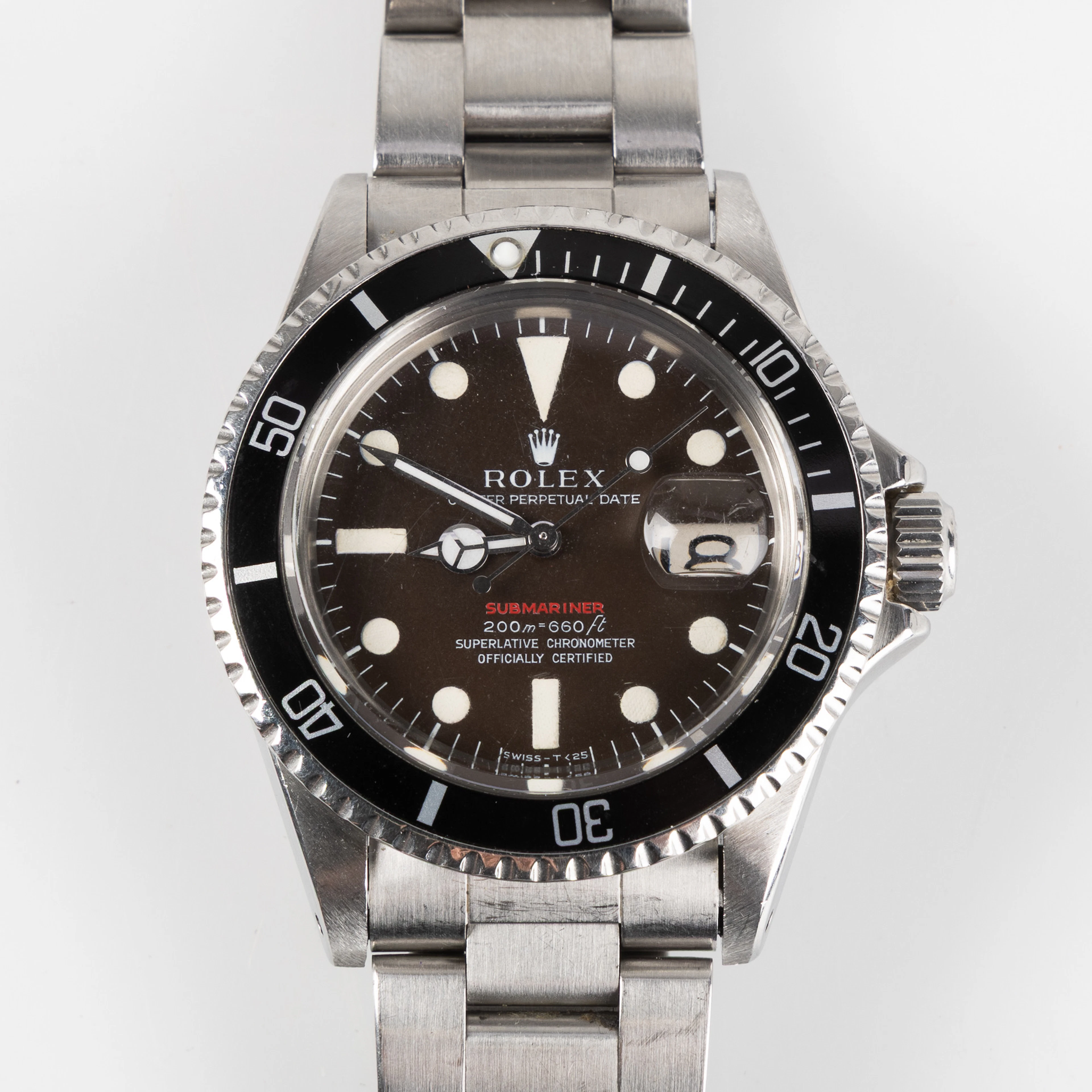 ROLEX, Submariner, "Red", armbandsur, 40 mm, stål, 1969.
