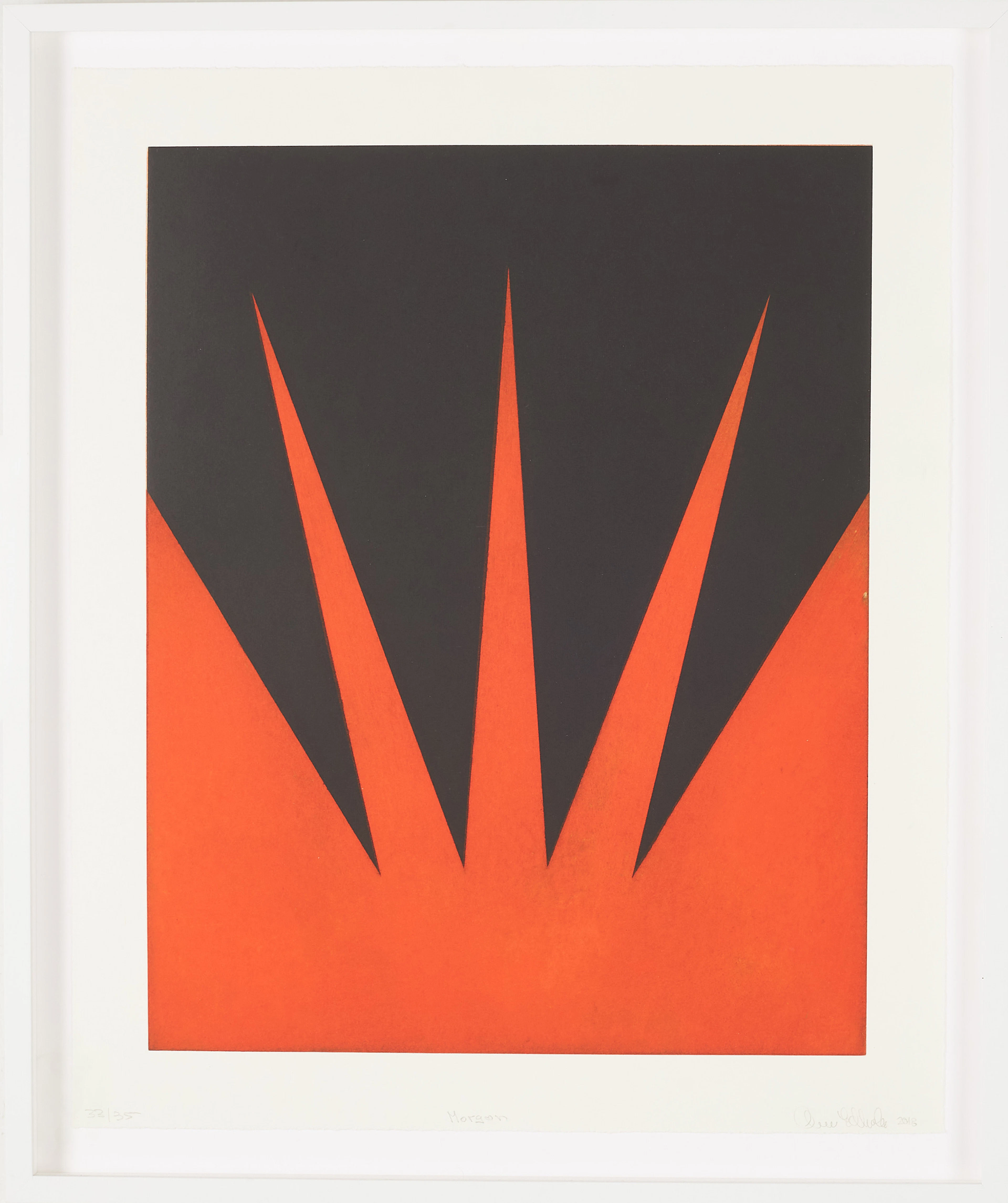 ANN EDHOLM. "Morgon", serigrafi, signerad och daterad 2018, numrerad 33/35.