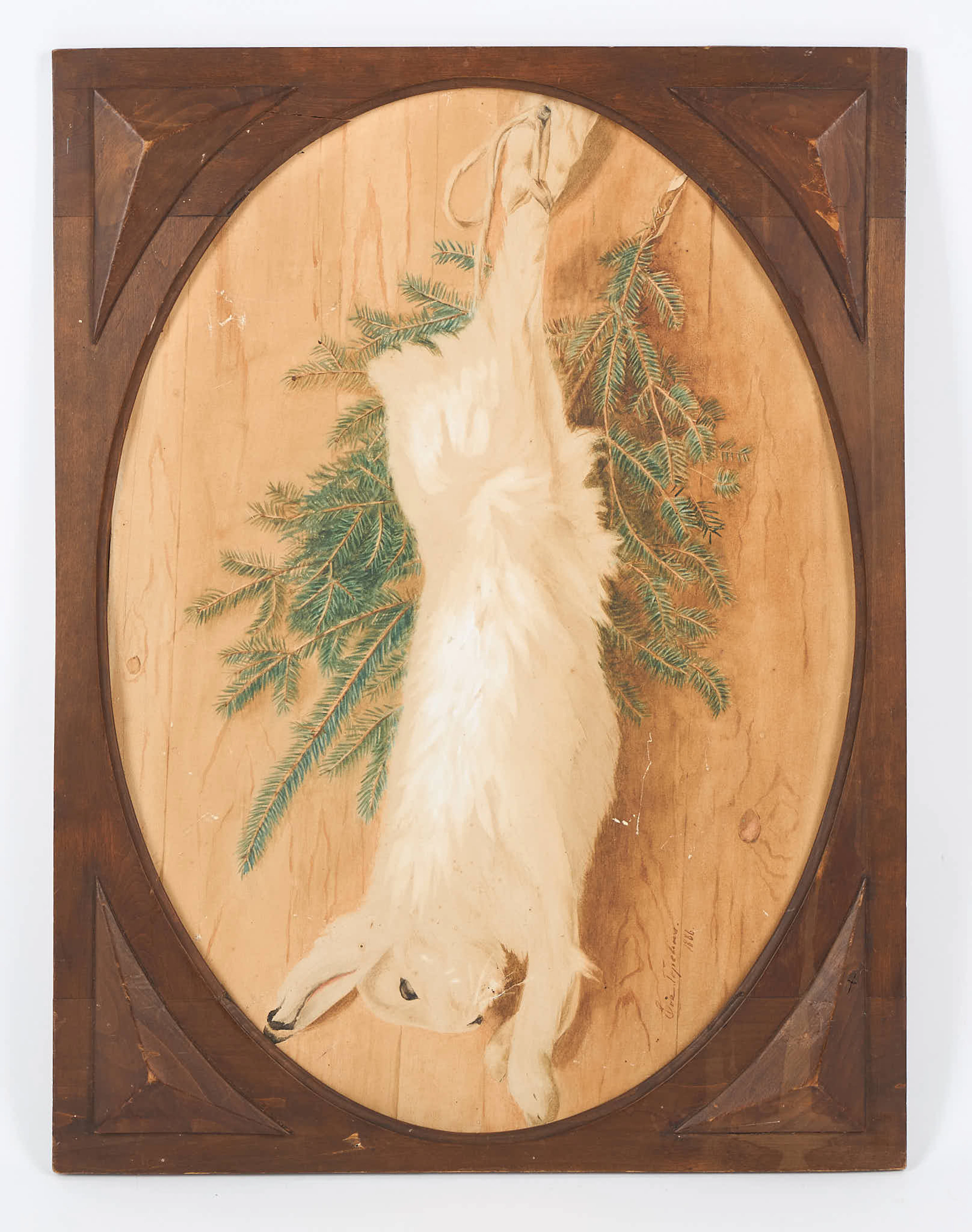 EVA MARIA ACKE (ANDERSSON TOPELIUS). Jaktstilleben med hare, signerad