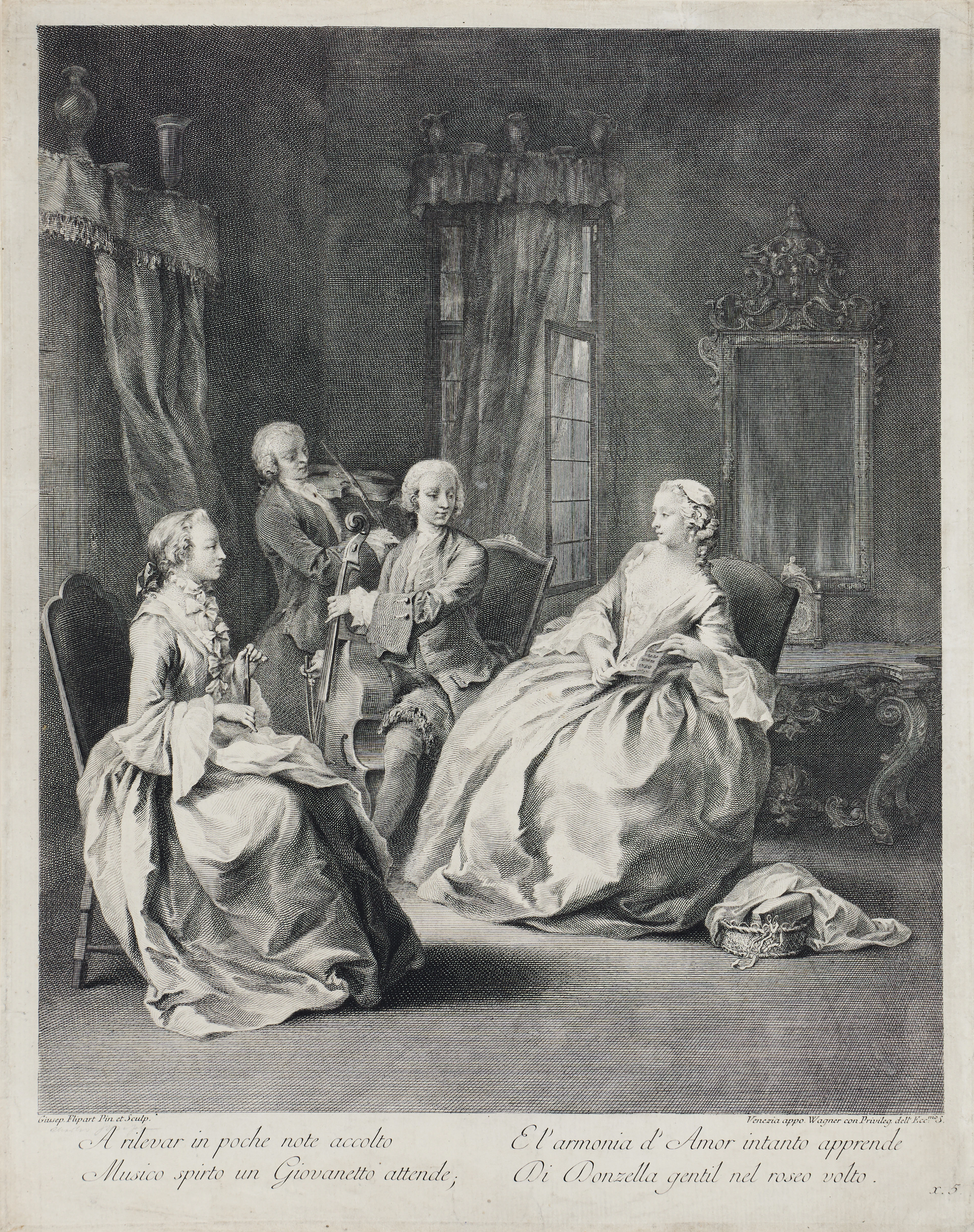 CHARLES JOSEPH FLIPART (FRANCE 1721-1797). "A rilevar in poche note